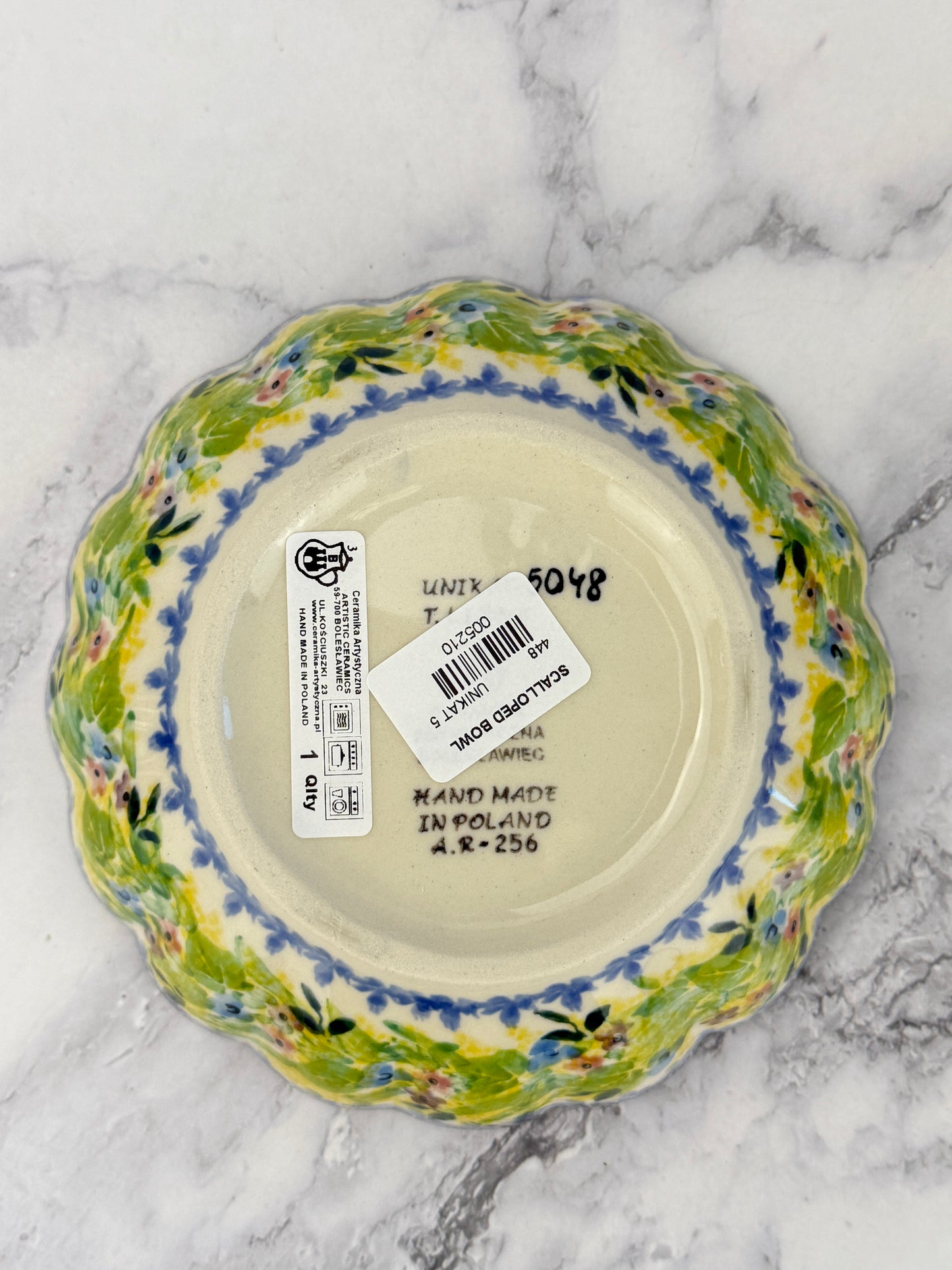 Unikat Ruffled Bowl - Shape 448 - Pattern U5048