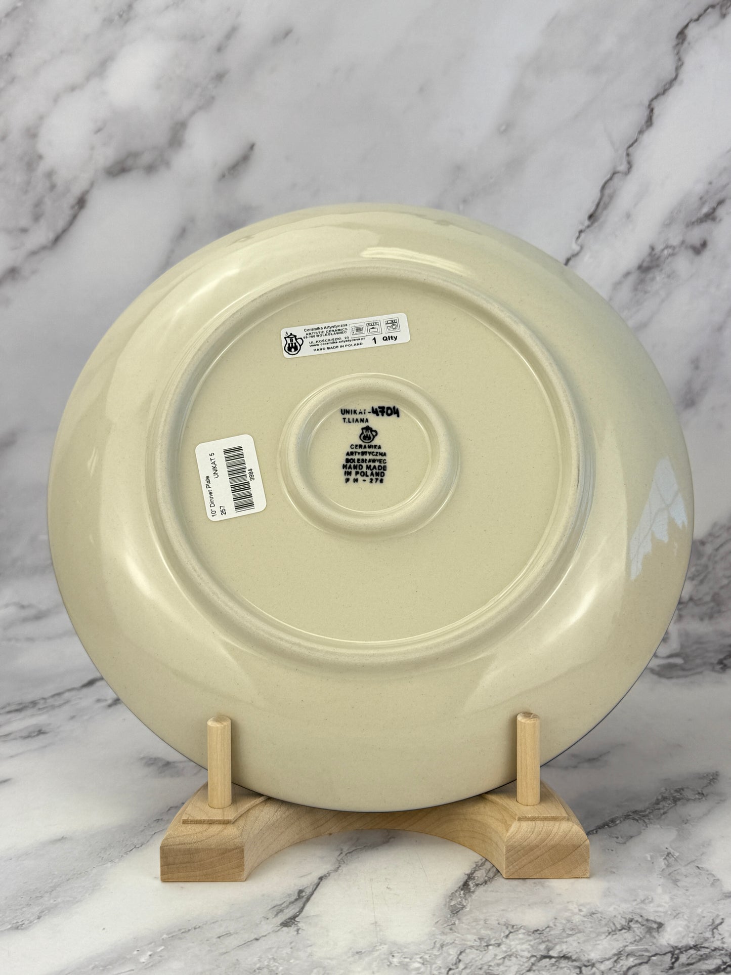 10" Unikat Dinner Plate - Shape 257 - Pattern U4704