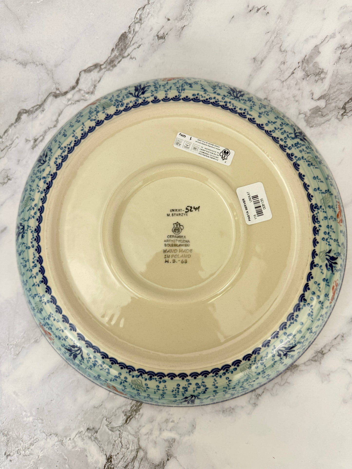 Unikat Pasta Server / Wide Shallow Bowl - Shape 115 - Pattern U5241