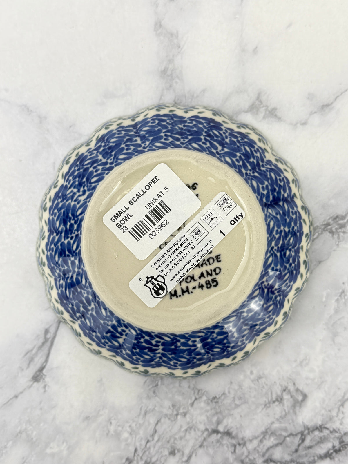 4.5" Unikat Scalloped Bowl - Shape 23 - Pattern U5296