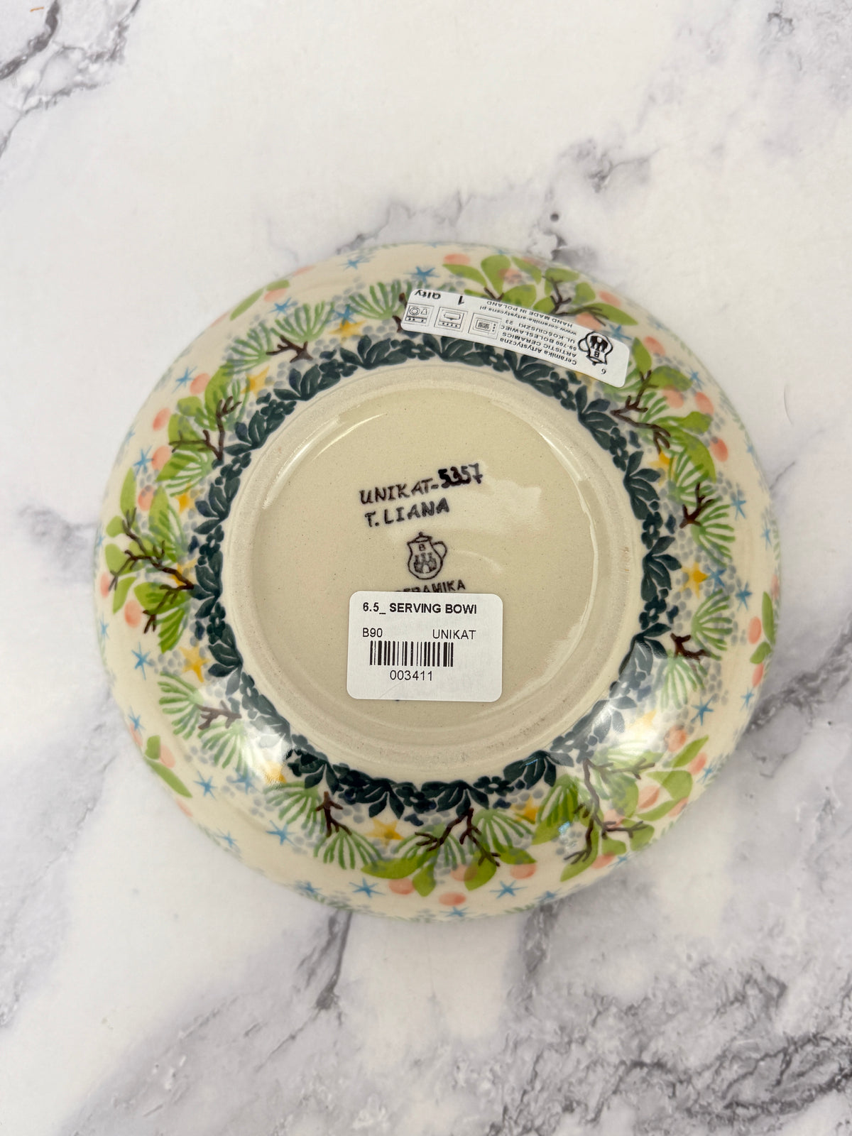 6.5" Unikat Serving Bowl - Shape B90 - Pattern U5357