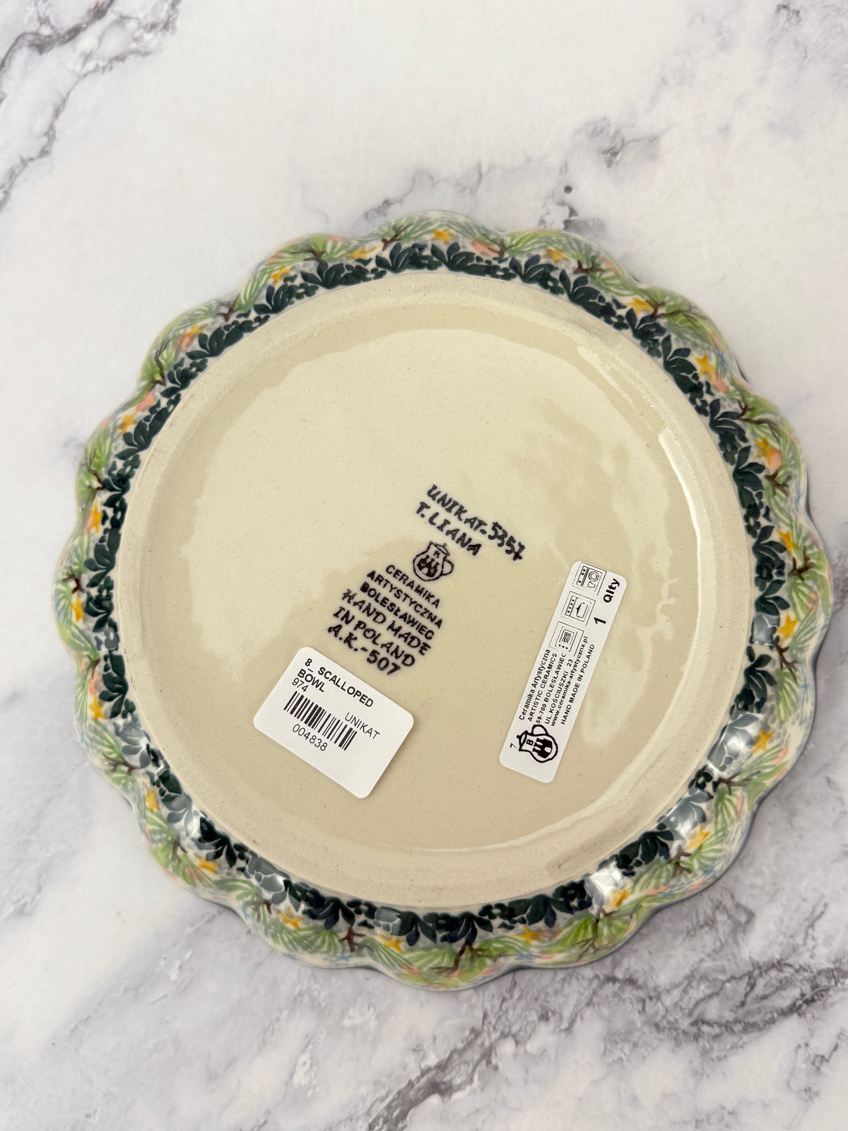 Unikat Scalloped Bowl - Shape 974 - Pattern U5357