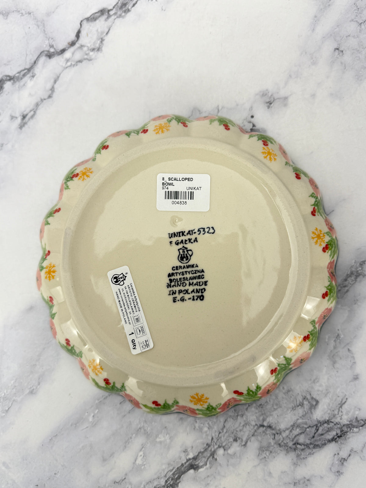 Unikat Scalloped Bowl - Shape 974 - Pattern U5323