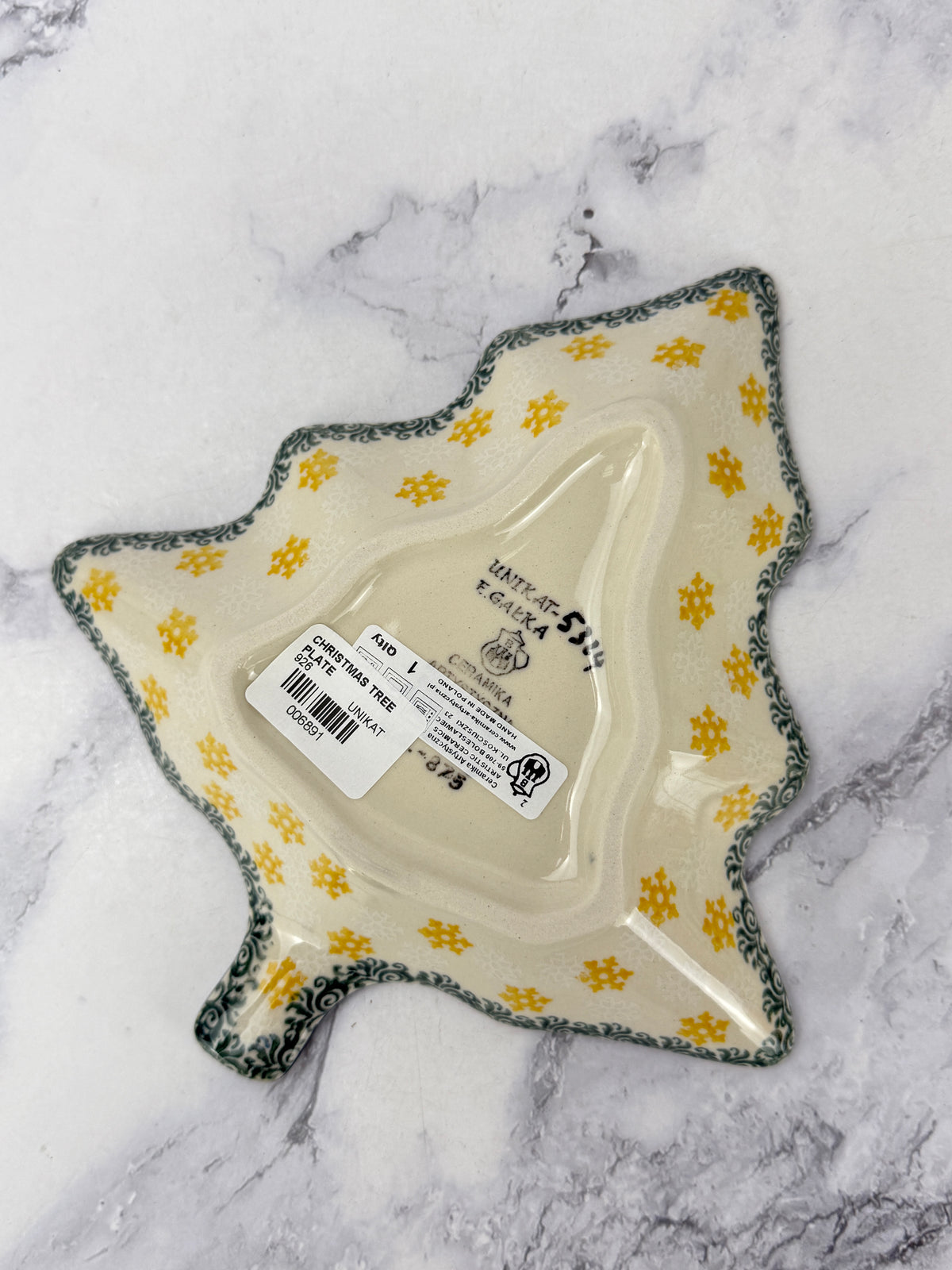 Unikat Christmas Tree Plate - Shape 926 - Pattern U5324