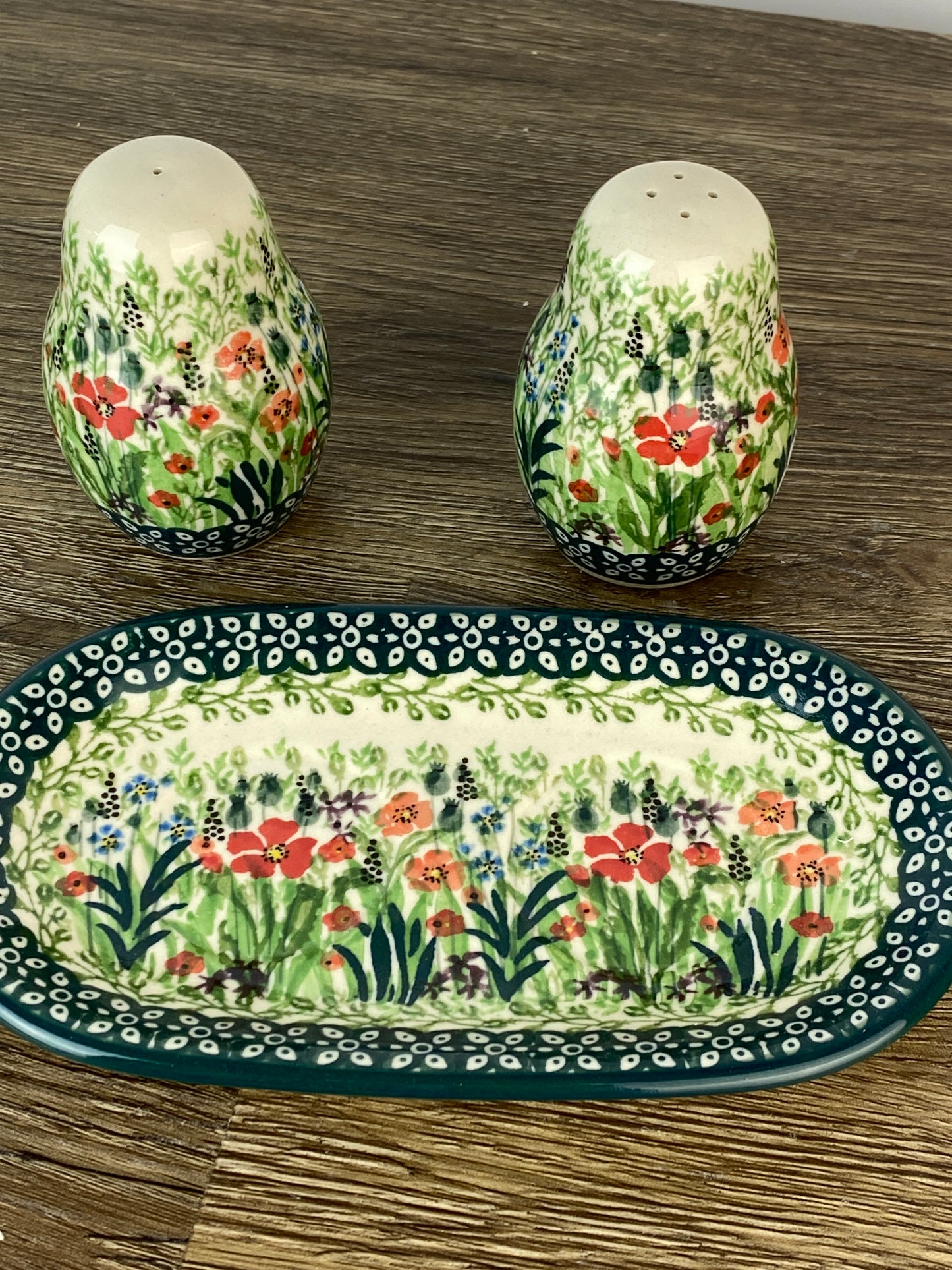 Unikat Salt and Pepper Set with Tray - Shape 131 - Pattern U4335