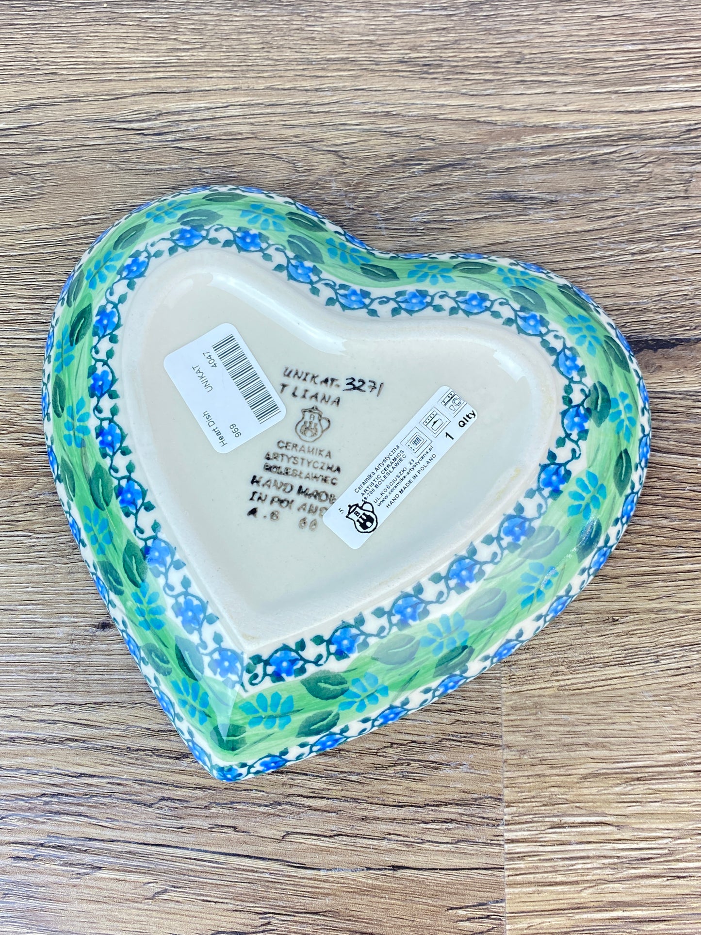 SALE Medium Unikat Heart - Shape 959 - Pattern U3271