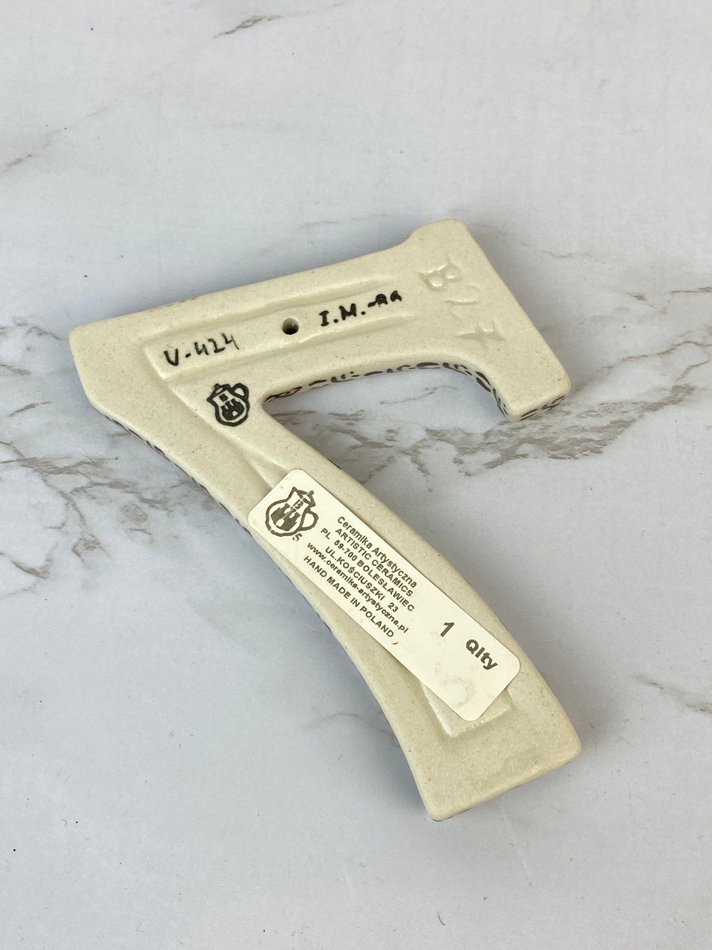 SALE Unikat House Number - Shape B27 - Pattern U424