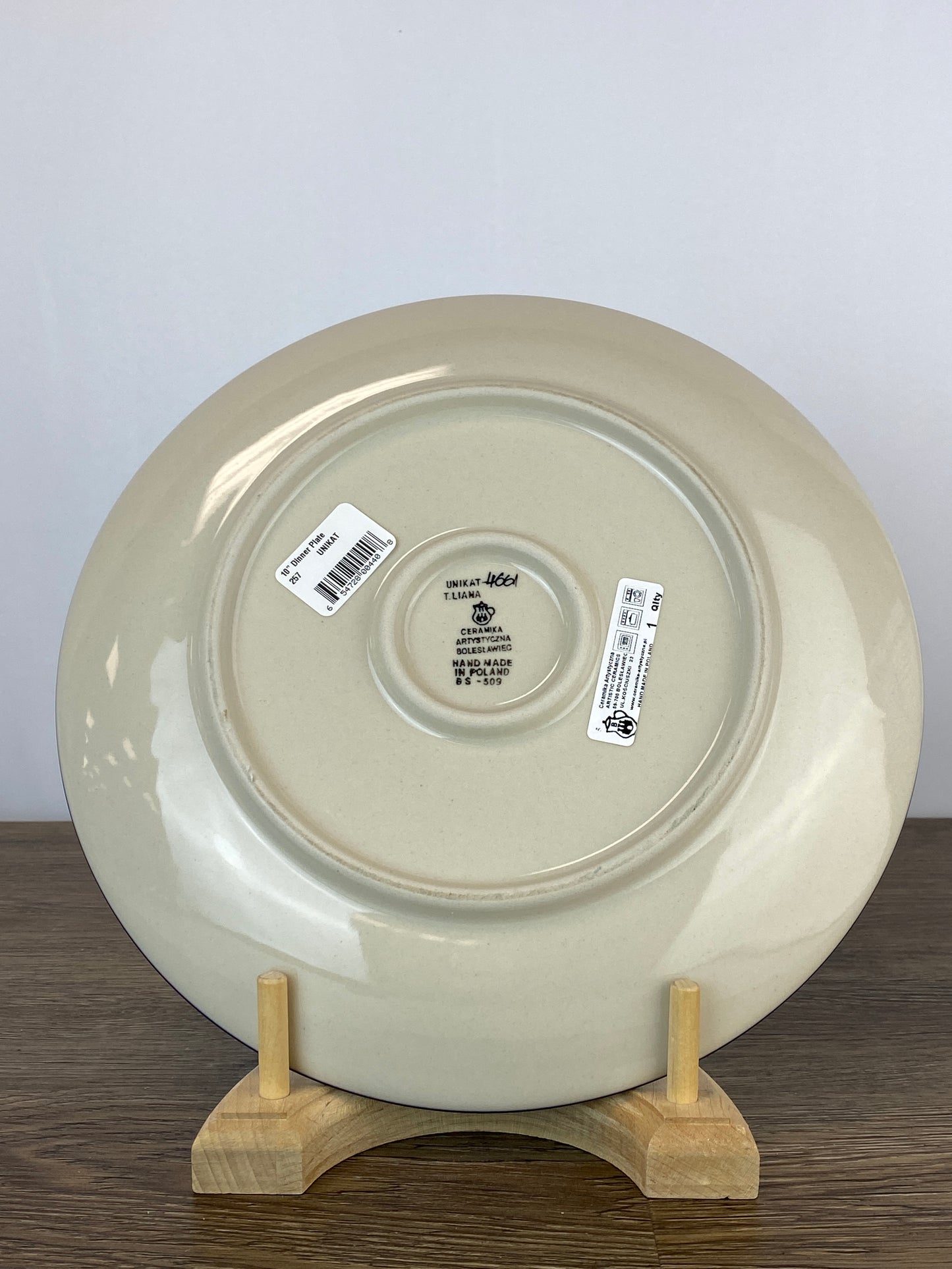 10" Unikat Dinner Plate - Shape 257 - Pattern U4661