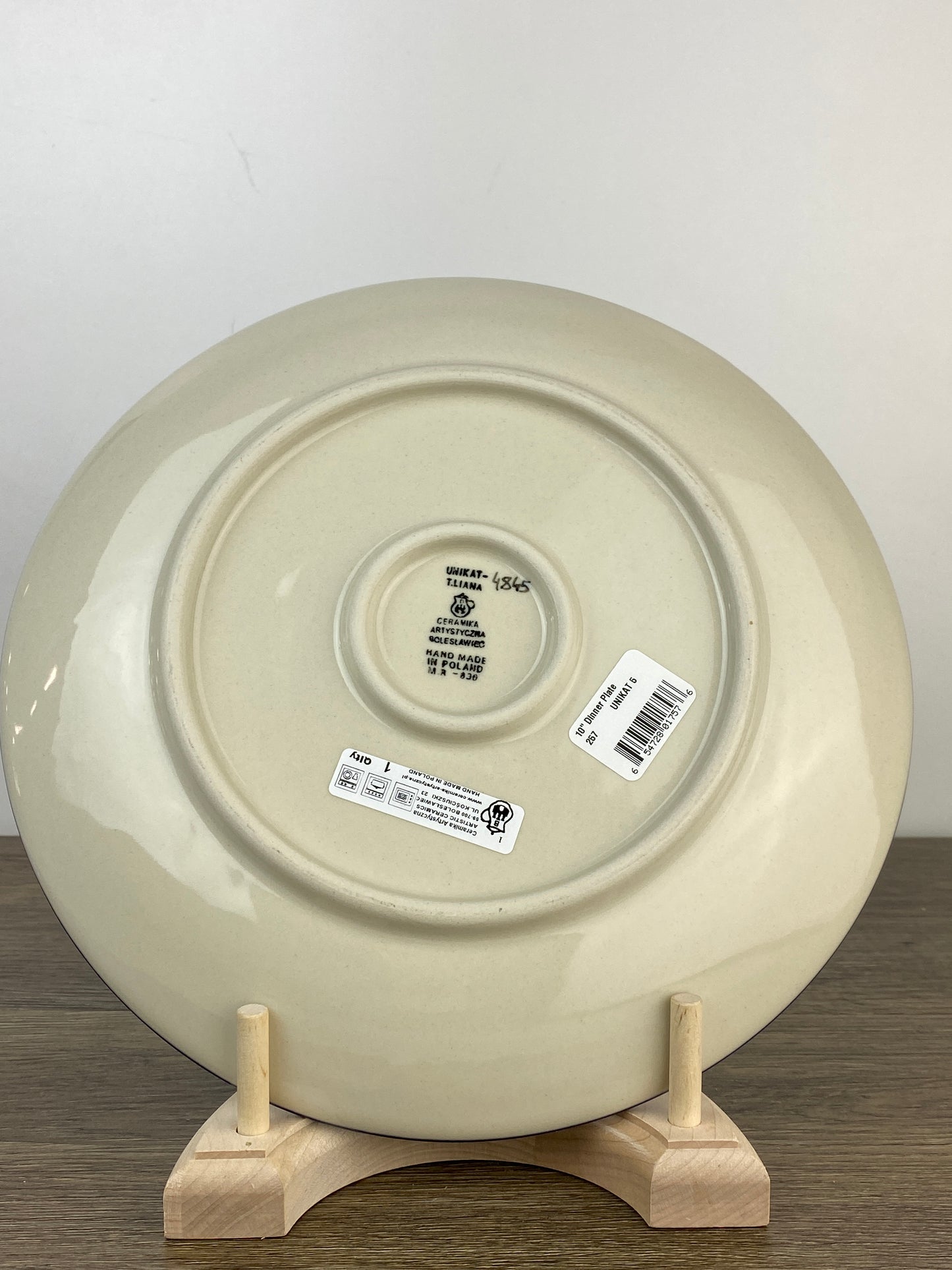 10" Unikat Dinner Plate - Shape 257 - Pattern U4845