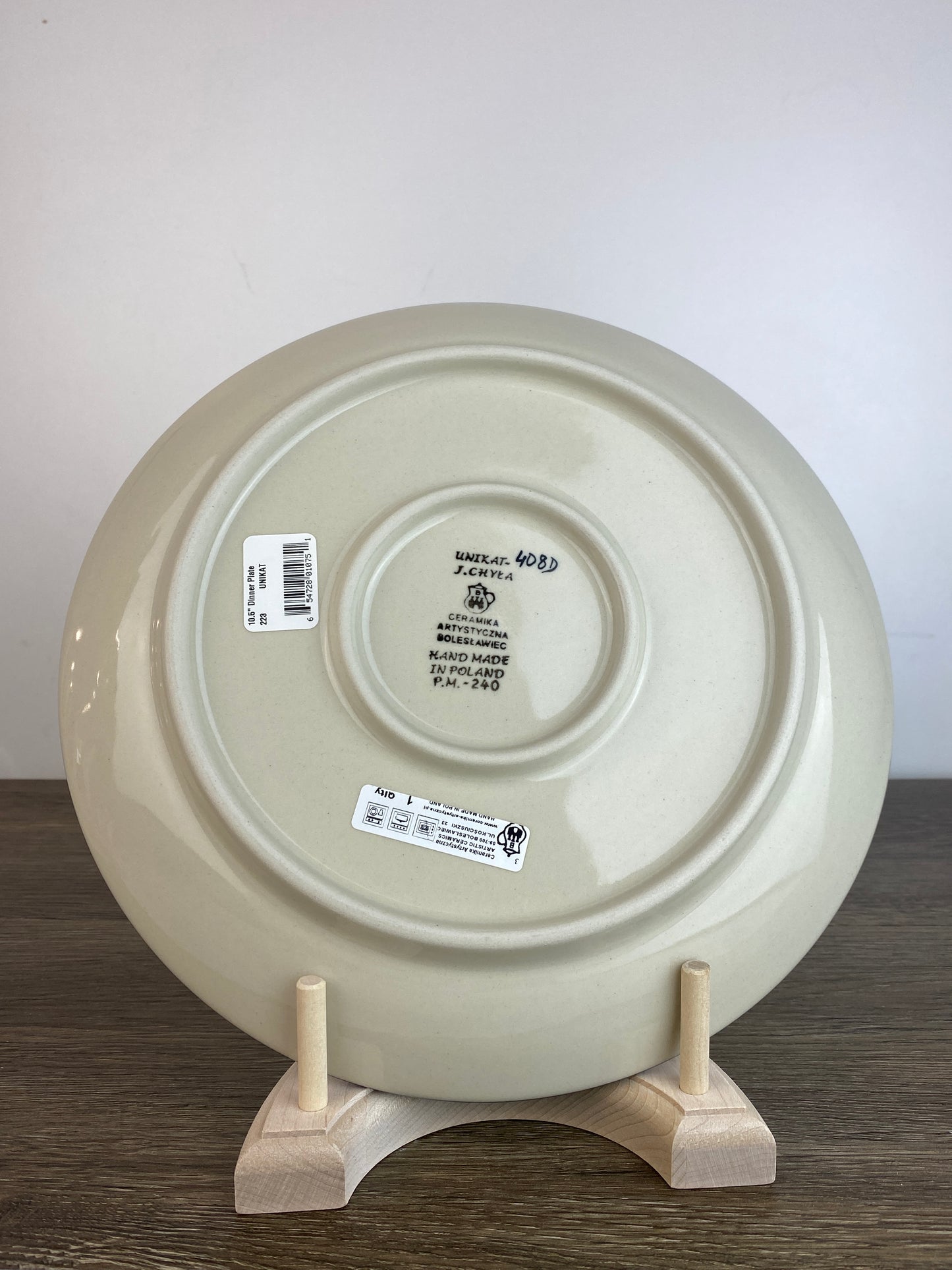 10.5" Unikat Dinner Plate - Shape 223 - Pattern U408D