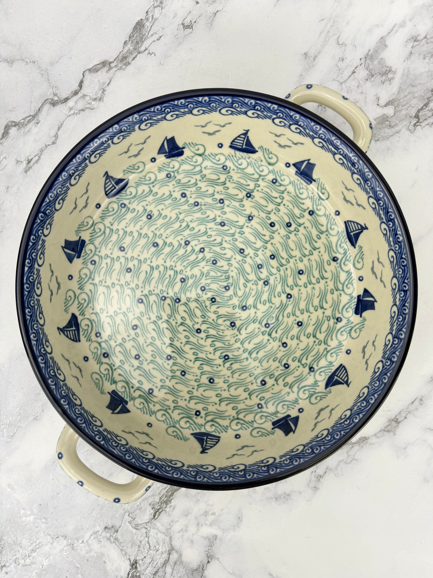 10" Round Baker With Handles - Shape 420 - Pattern 2988