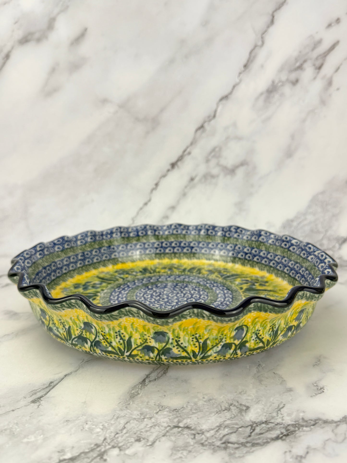 Ruffled Unikat Pie Plate / Round Baker - Shape 636 - Pattern U1483