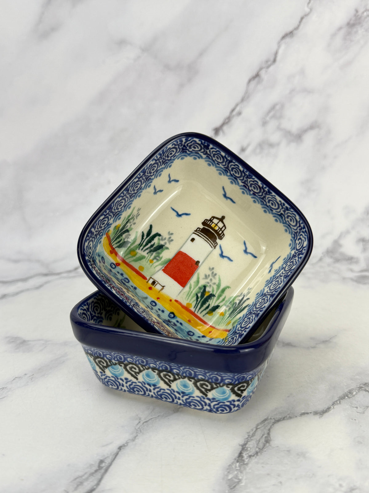Small Unikat Square Ramekin/ Dish- Shape 428 - Pattern U5220