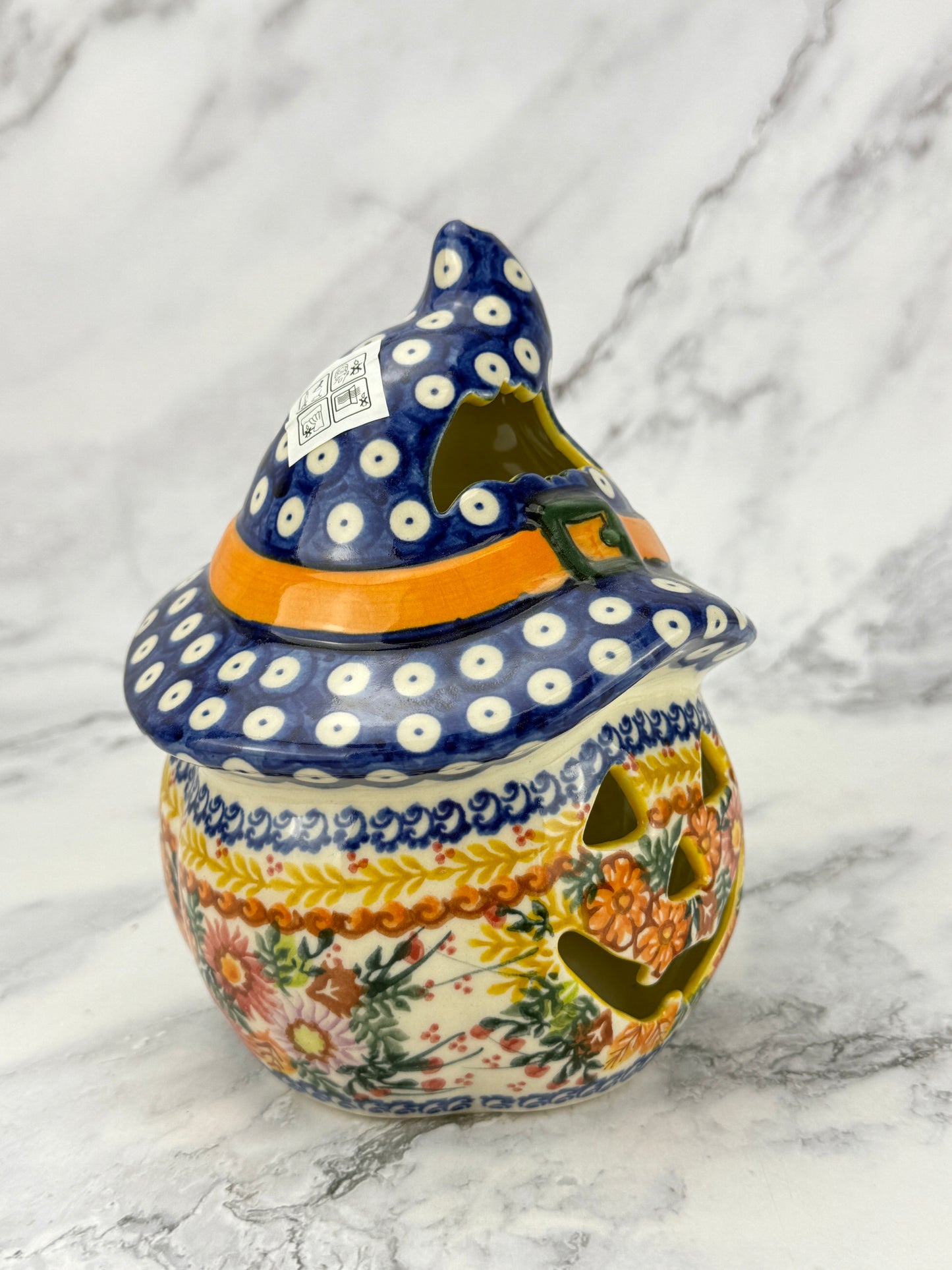 SALE Small Unikat Pumpkin With Hat - Pattern U477