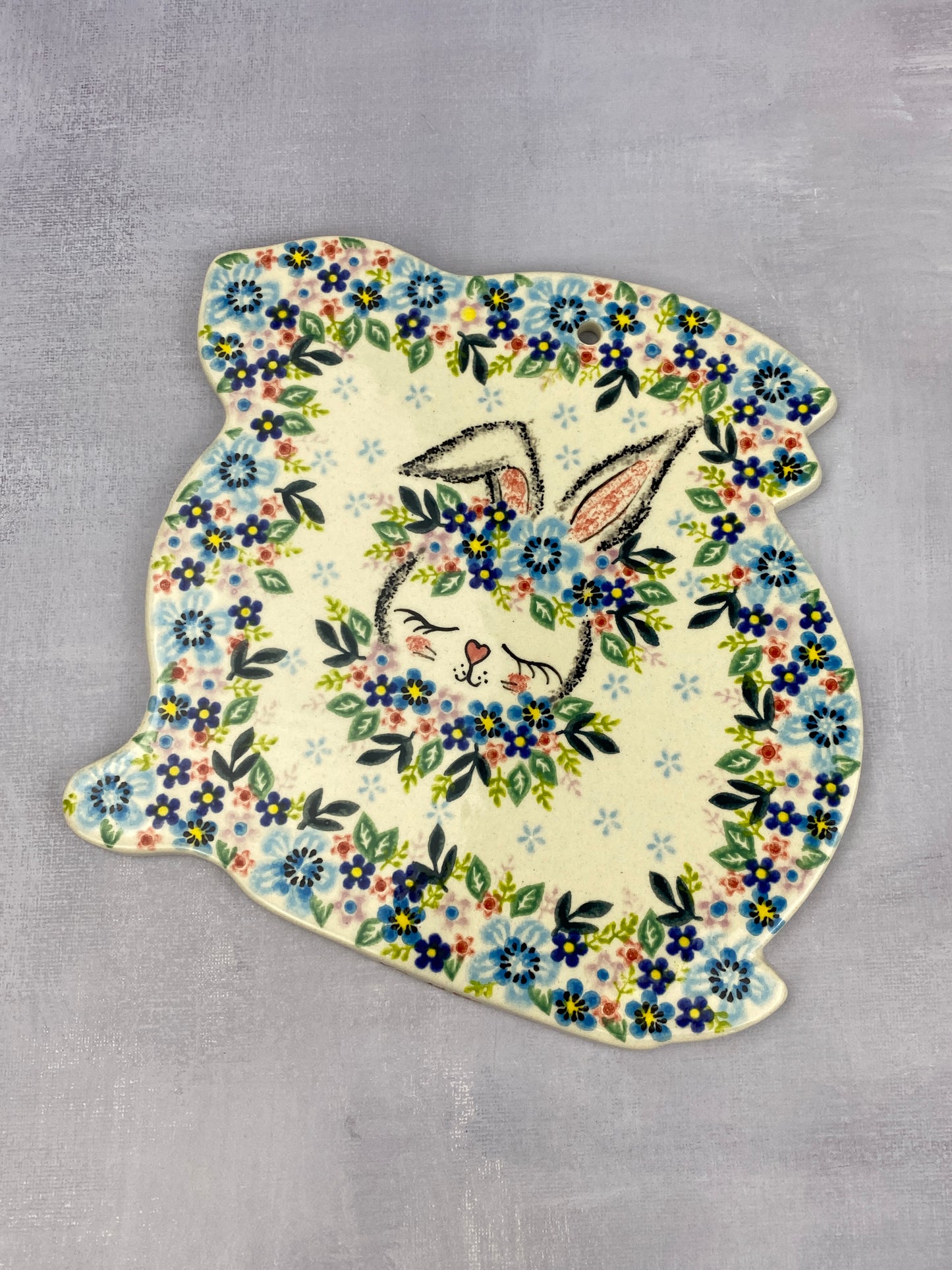 Vena Unikat Bunny Trivet - Shape V608 - Blue Bunny