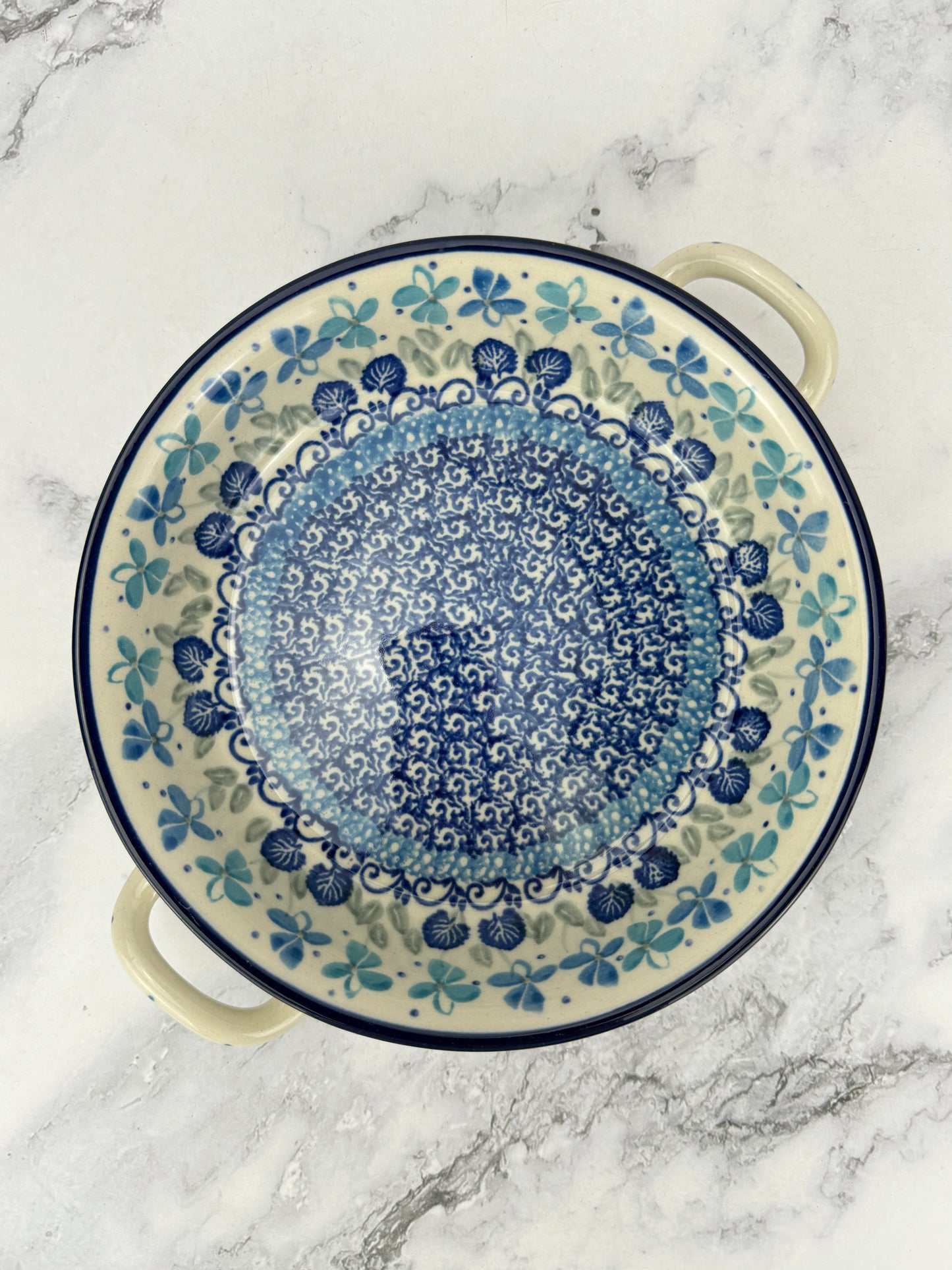 Small Round Baker with Handles - Shape C40 - Pattern 2751
