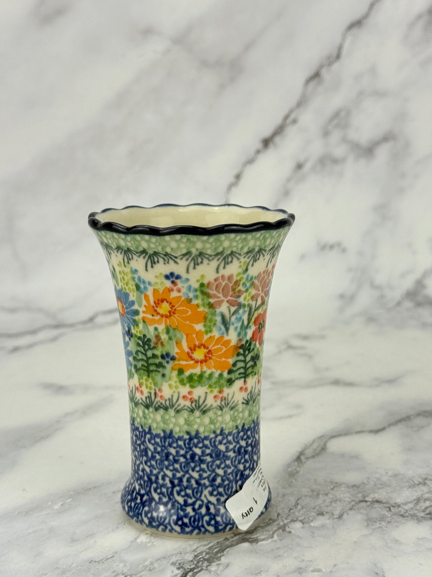 Ruffled Unikat Bud Vase - Shape 127 - Pattern U5237