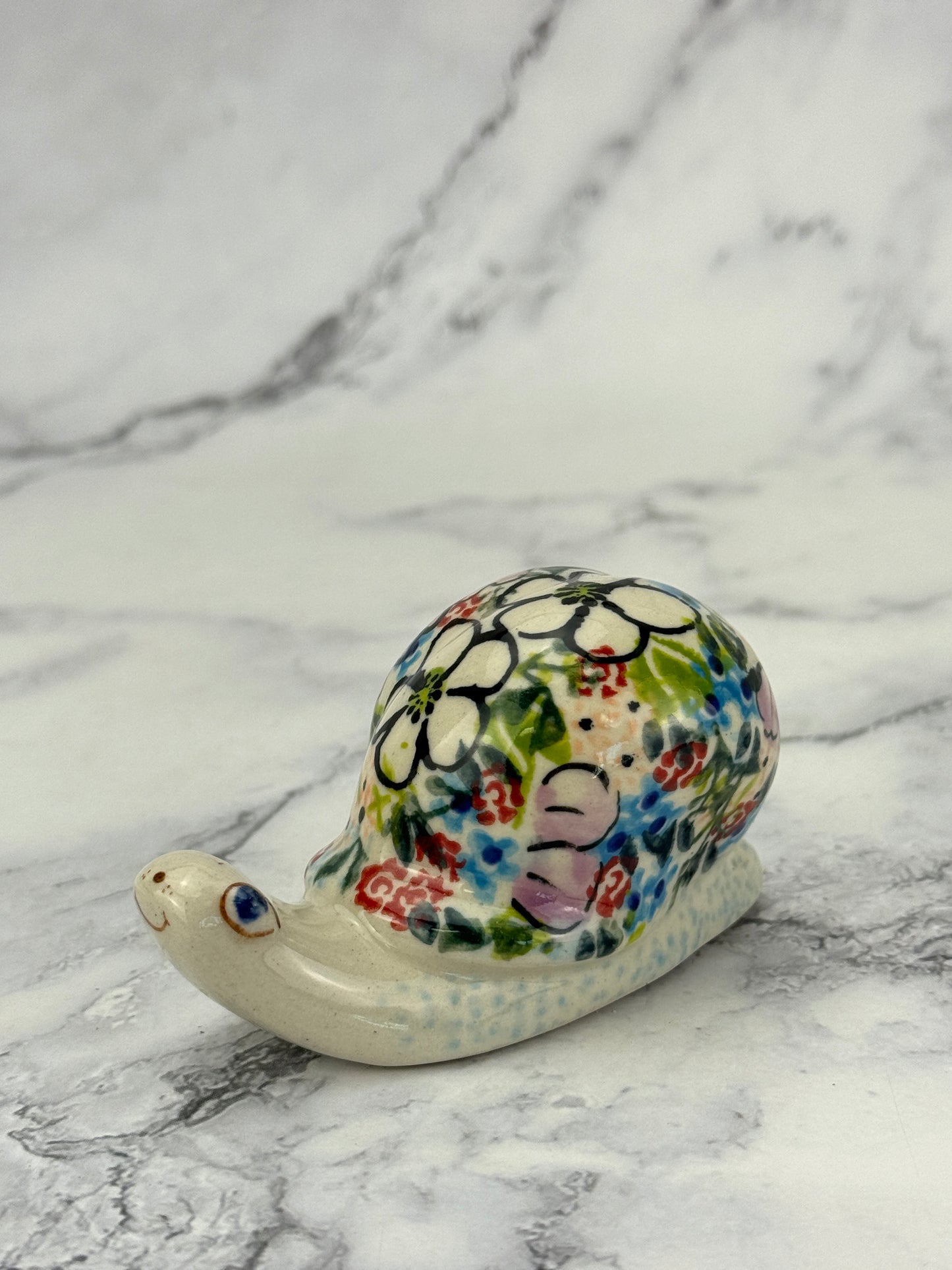 Snail Figurine - Shape V415 - Pattern Lavender Lace