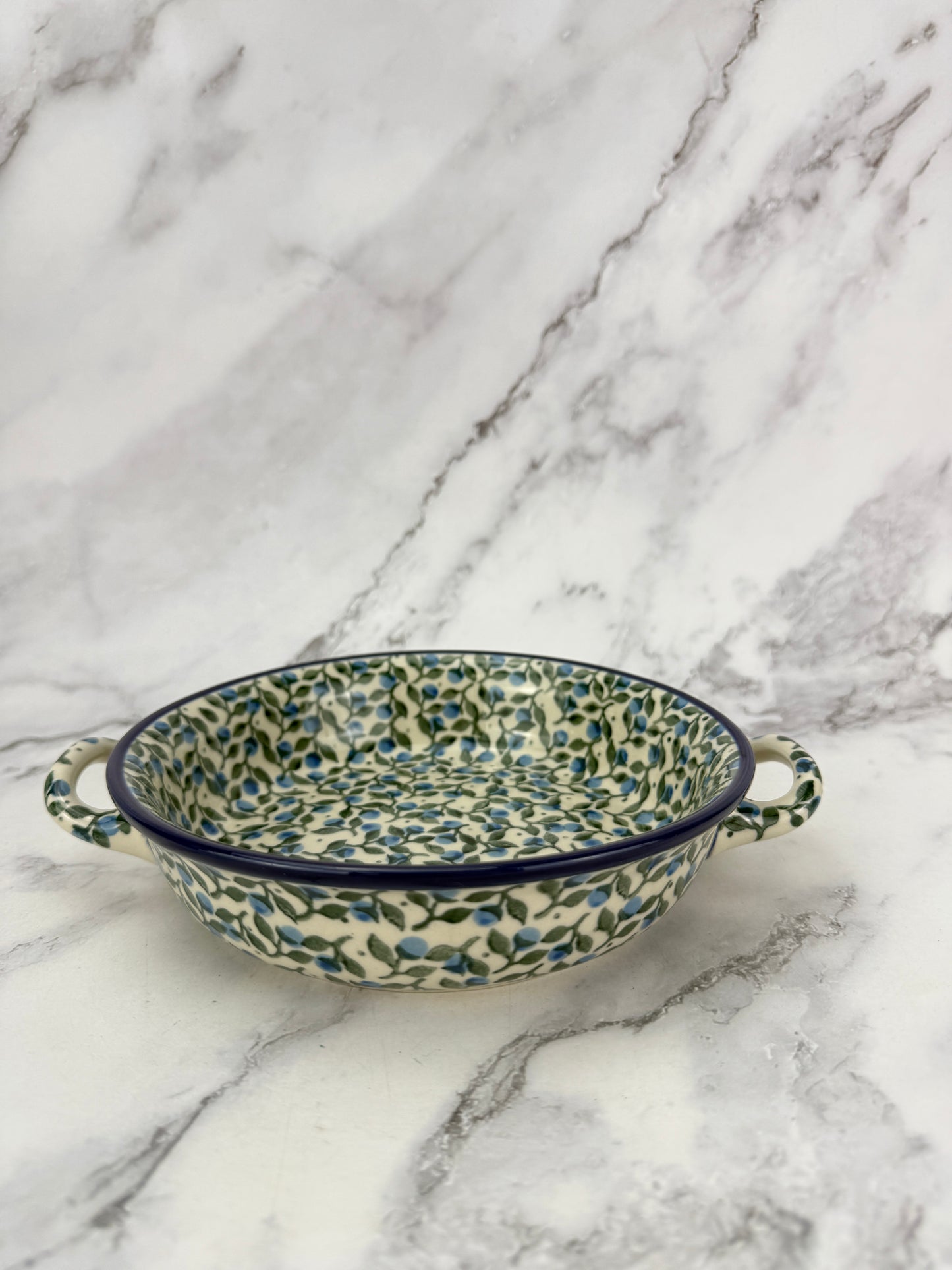 Small Round Baker with Handles - Shape C40 - Pattern 1658