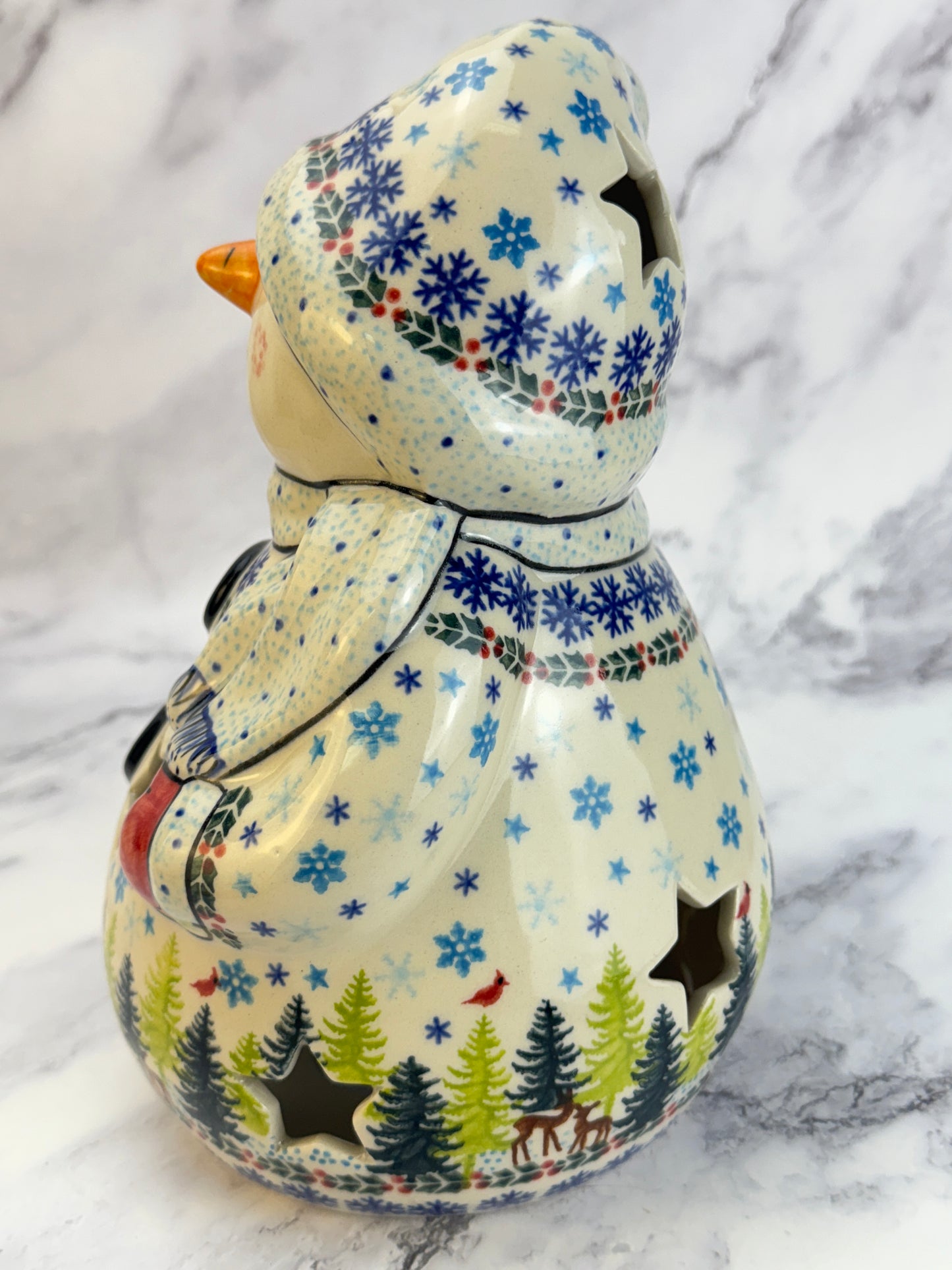 Vena Snowman With Broomstick - Shape V641 - Winter Forest