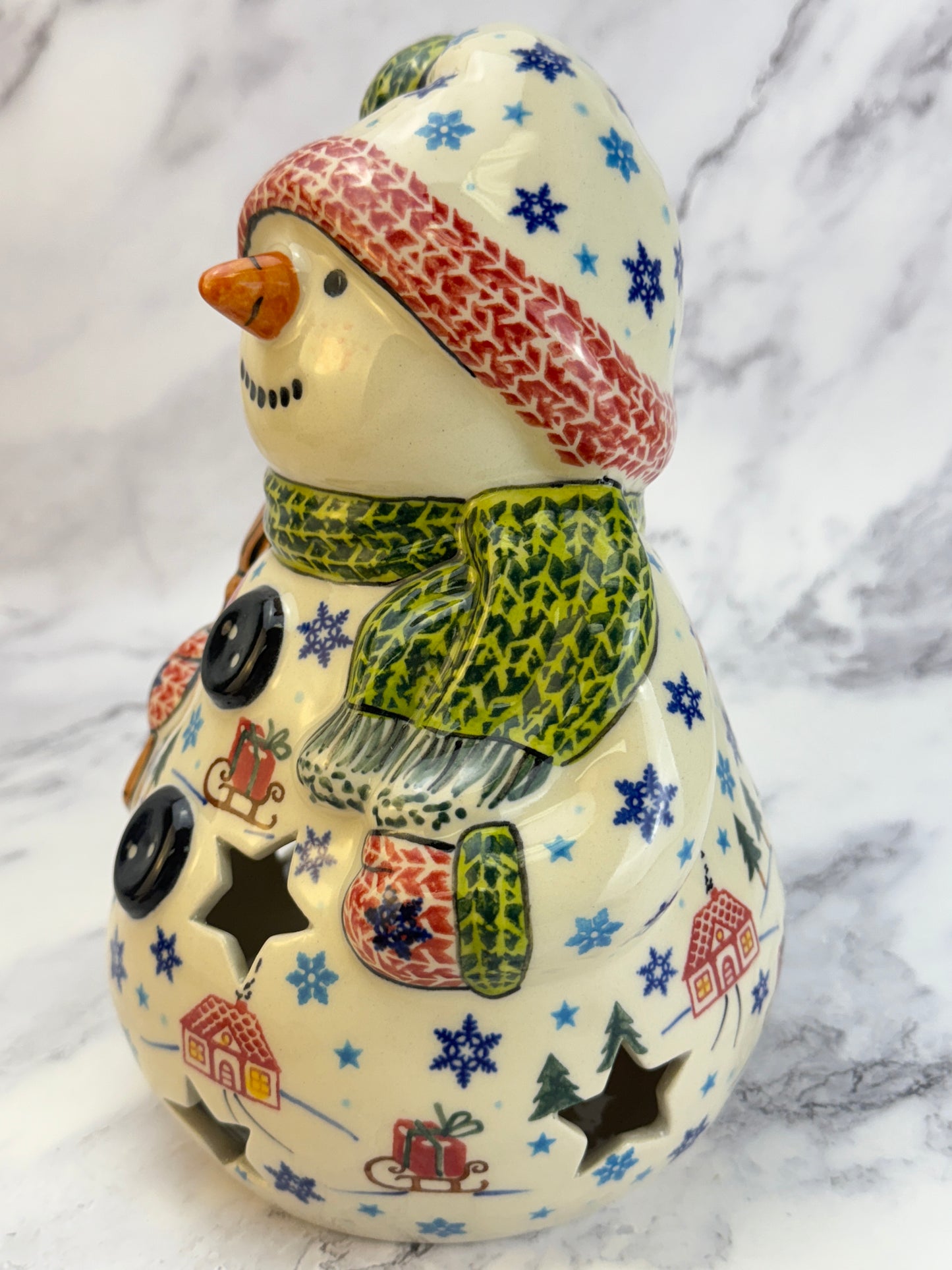 Vena Snowman With Broomstick - Shape V641 - Cottage