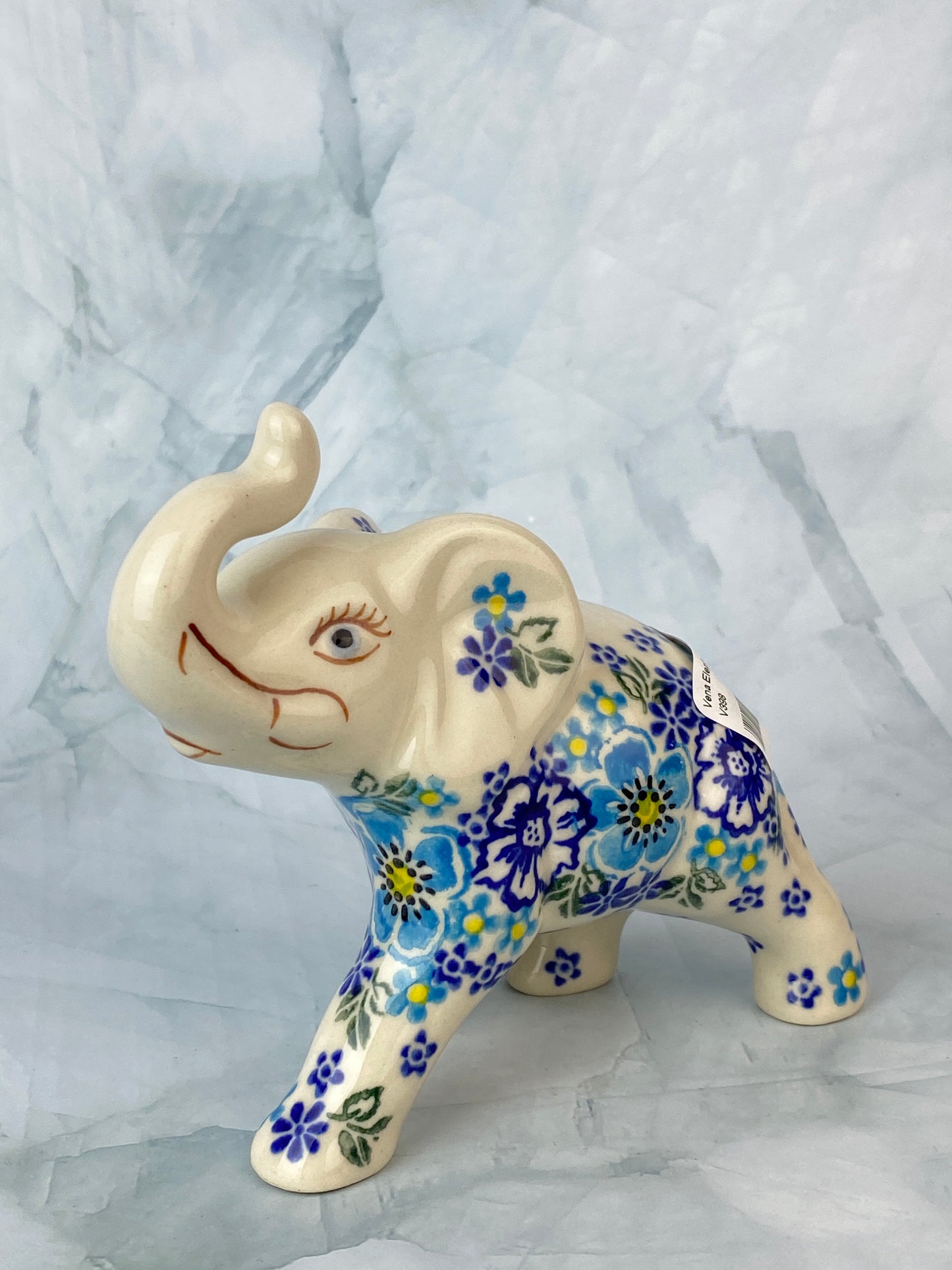 Unikat Elephant - Shape V413 - Light Blue Floral