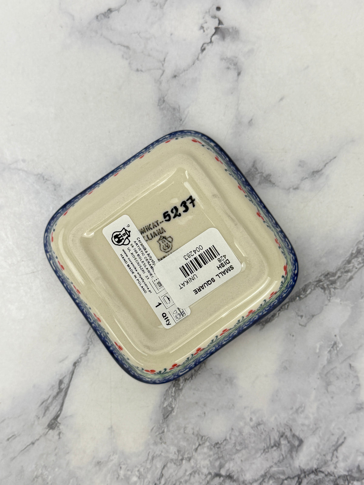 Small Unikat Square Ramekin/ Dish- Shape 428 - Pattern U5237