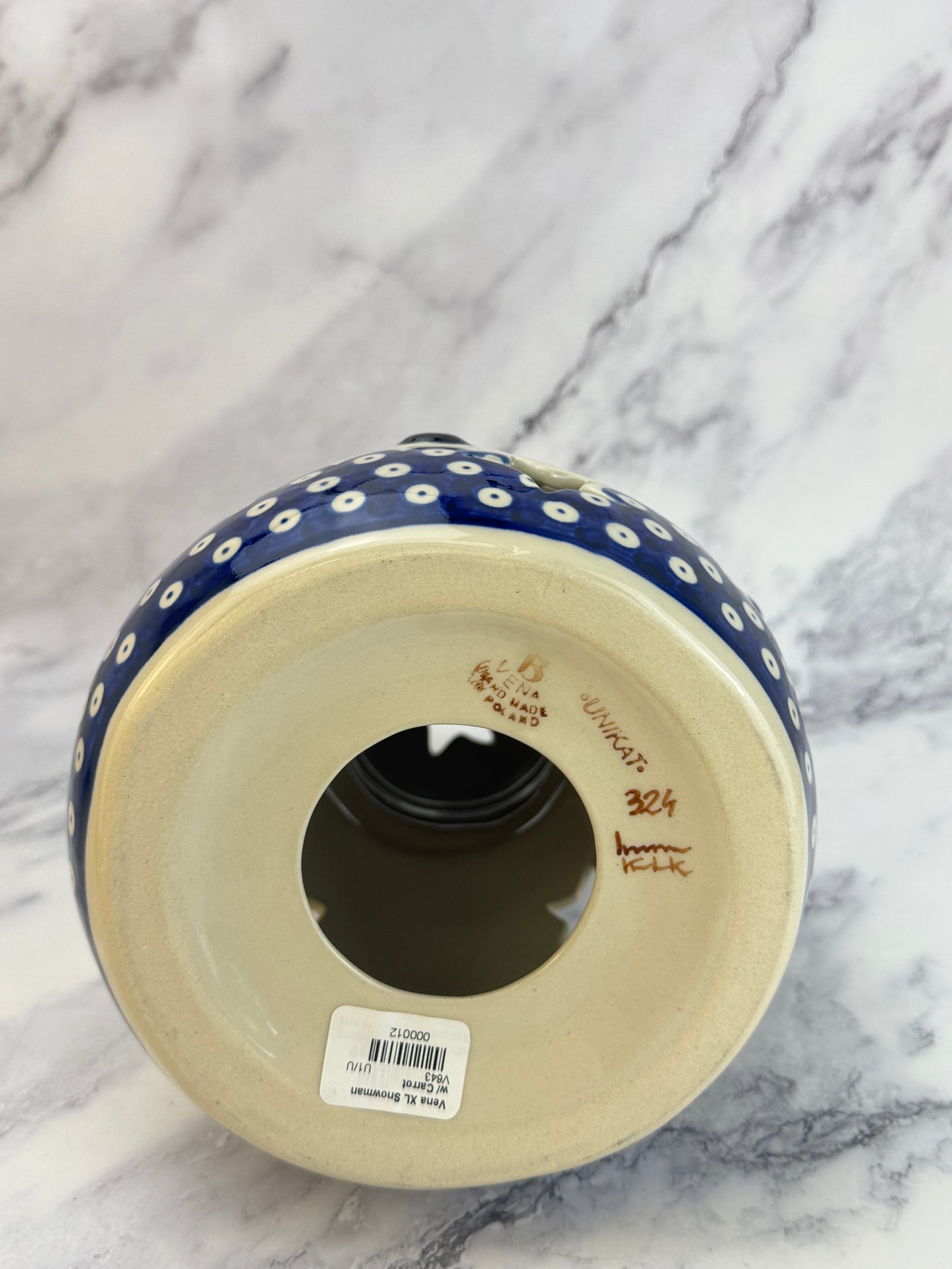 Shape V643 - Vena XL Snowman Votive - Snowflake Owl Eye