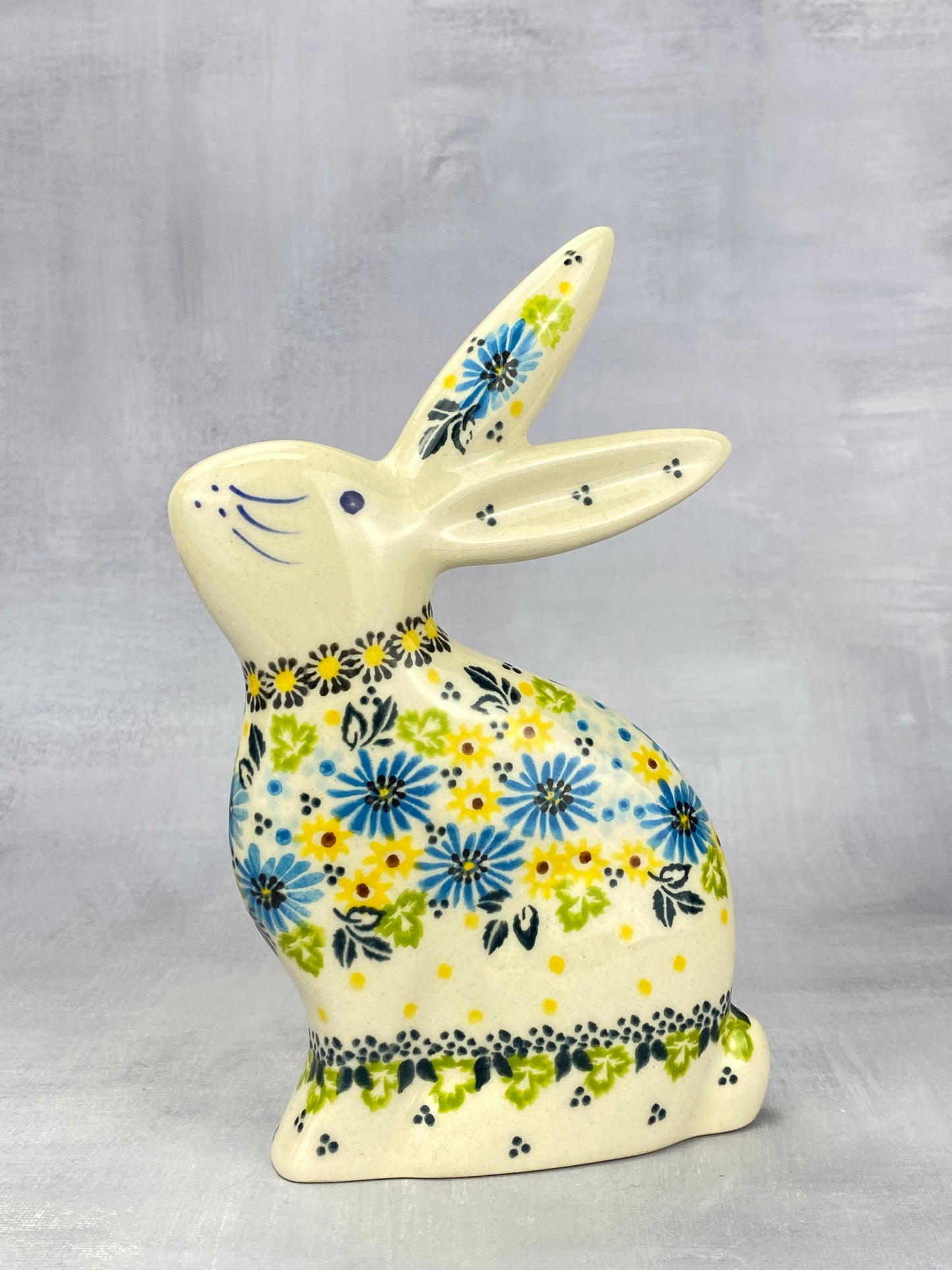 Tall Vena Bunny - Shape V613 - Blue Chicory