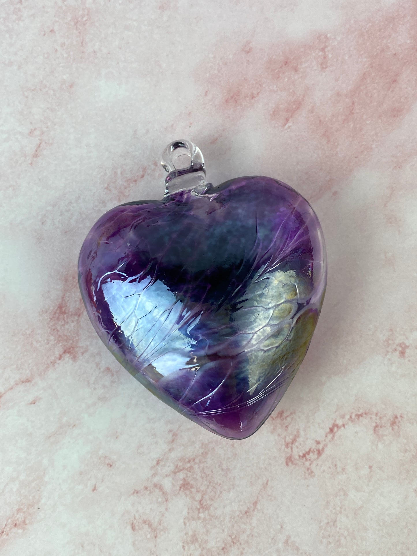 Borowski Glass Heart - Purple