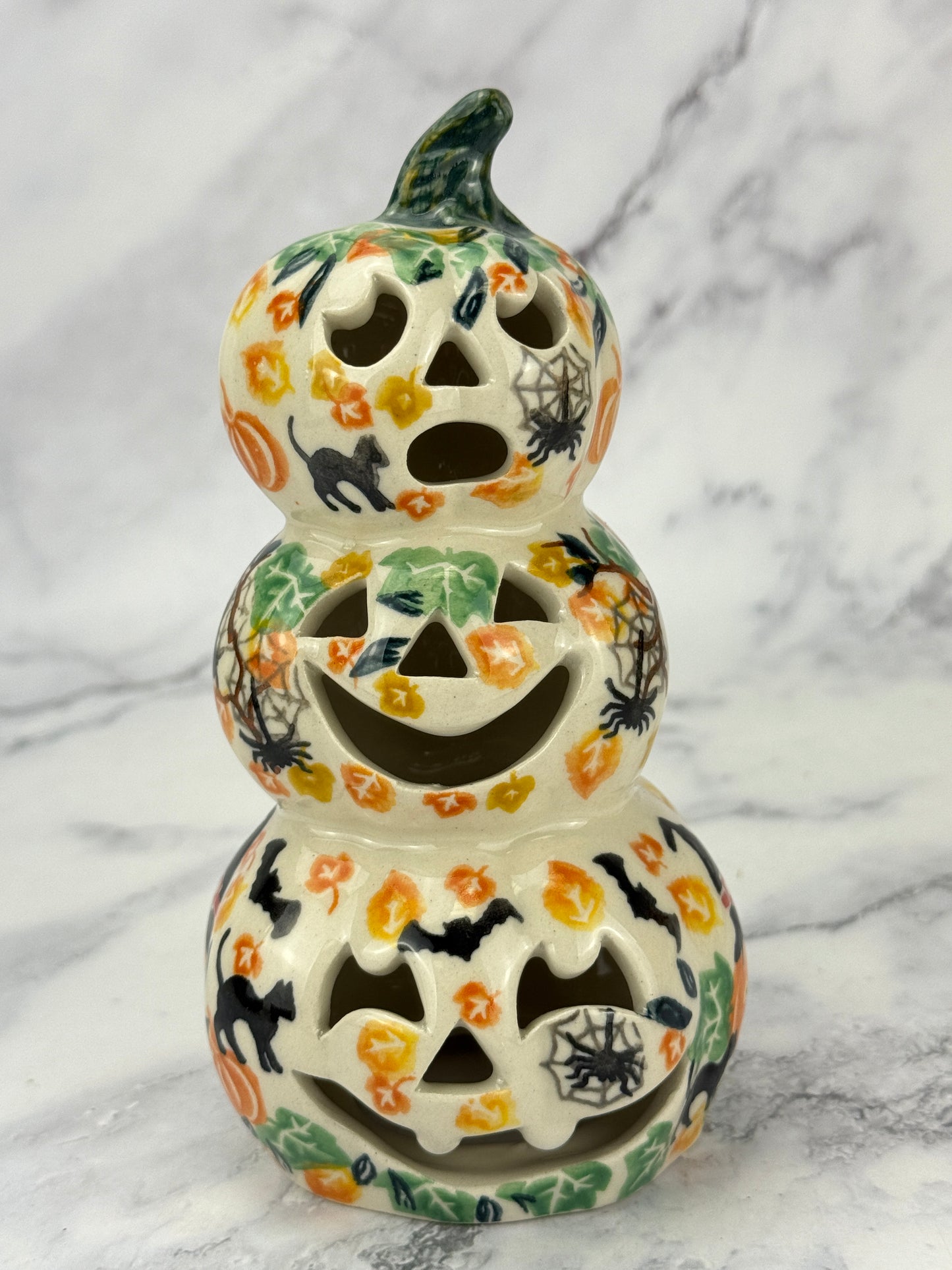 Vena Stacked Pumpkin Votive - Spooky Patch