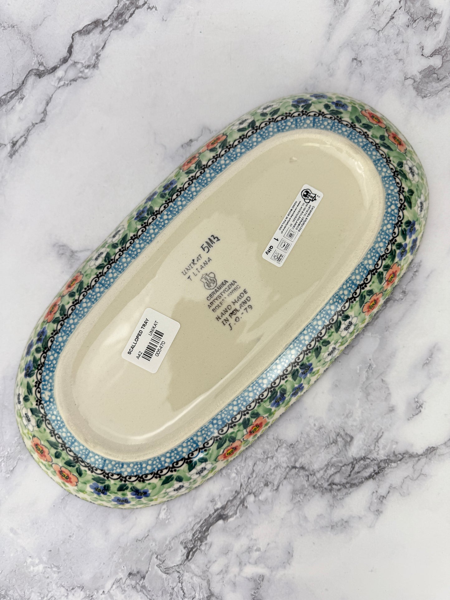 Scalloped Unikat Tray - Shape A42 - Pattern U5113