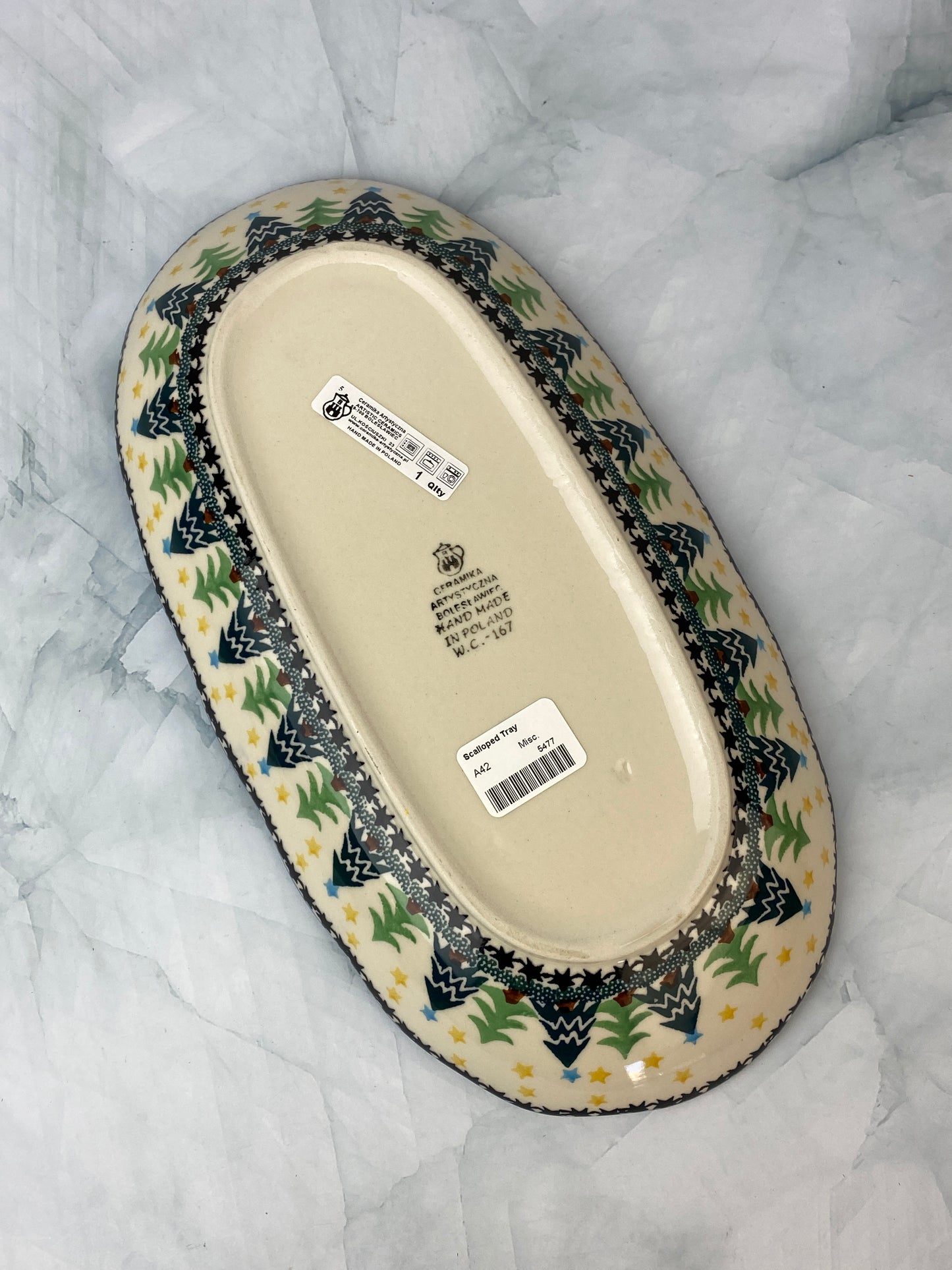 Scalloped Tray - Shape A42 - Pattern 1284