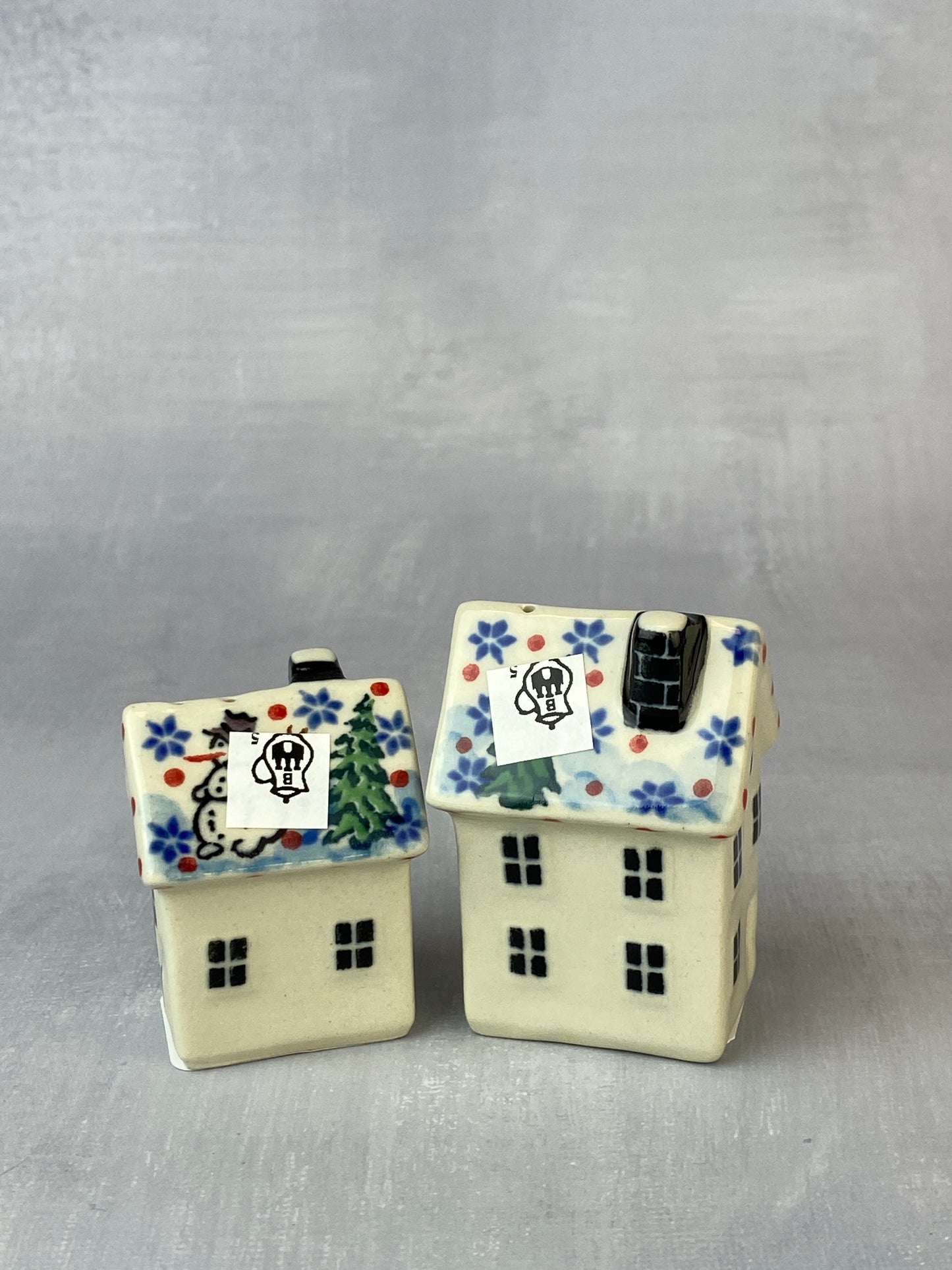 Cottage Shaped Salt & Pepper Shakers - Shapes G24 & G25 - Pattern U4661