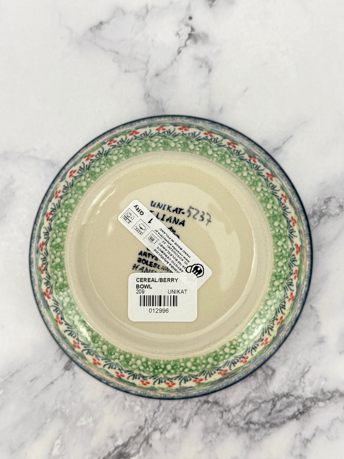 Unikat Cereal Bowl - Shape 209 - Pattern U5237