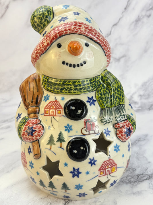 Vena Snowman With Broomstick - Shape V641 - Cottage