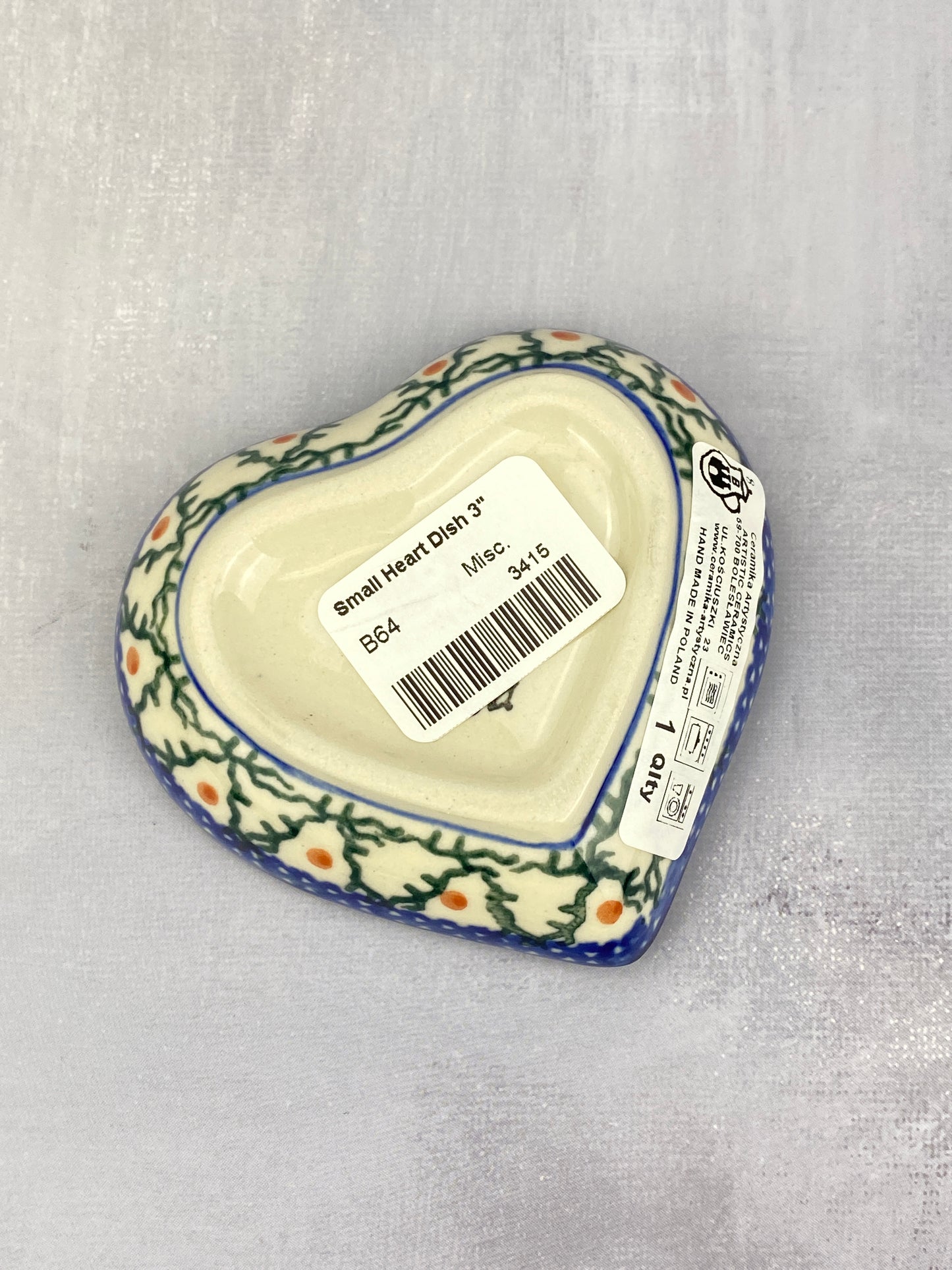 Heart Dish - Shape B64 - Pattern 854A