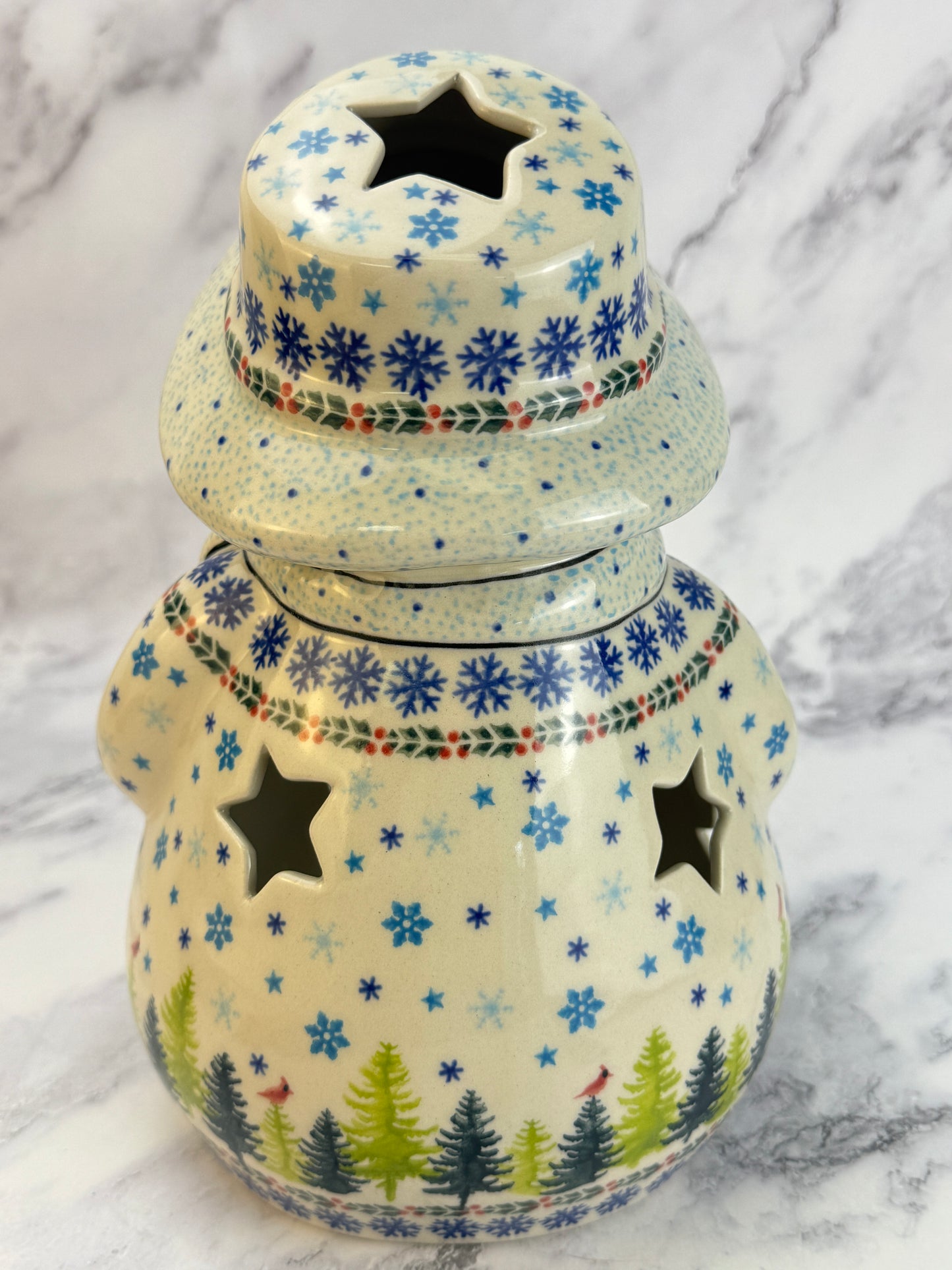 Shape V643 - Vena XL Snowman Votive - Winter Forest