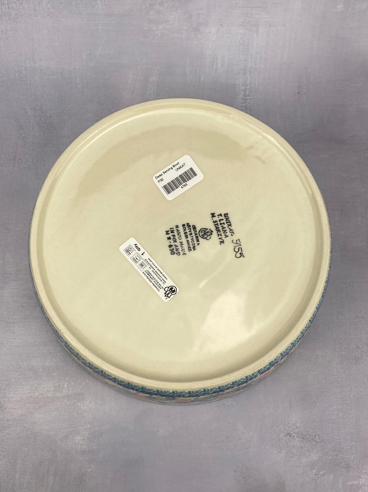 Unikat Serving Bowl - Shape F32 - Pattern U5155