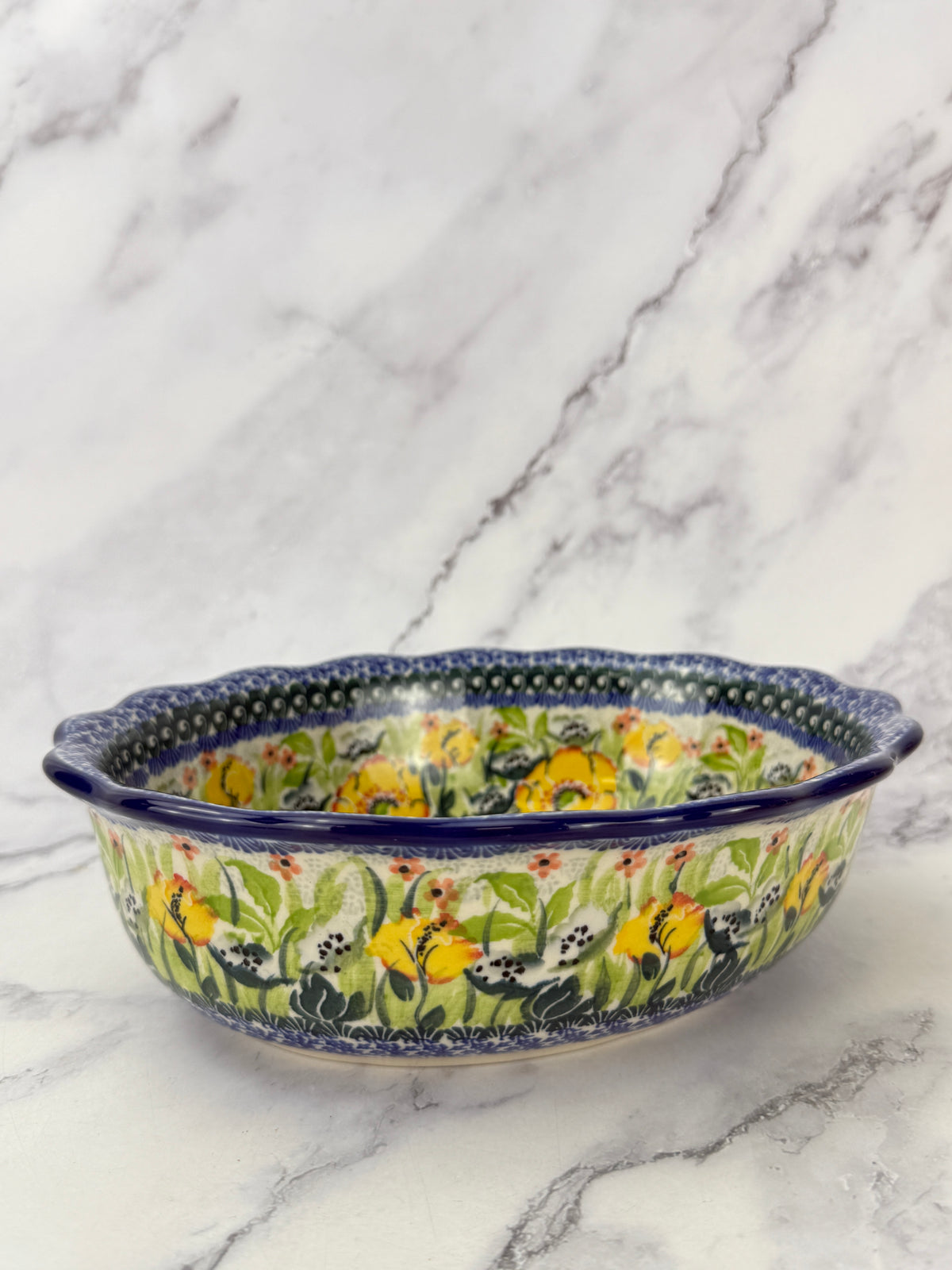 Scalloped Unikat Oval Bowl - Shape D78 - Pattern U5273
