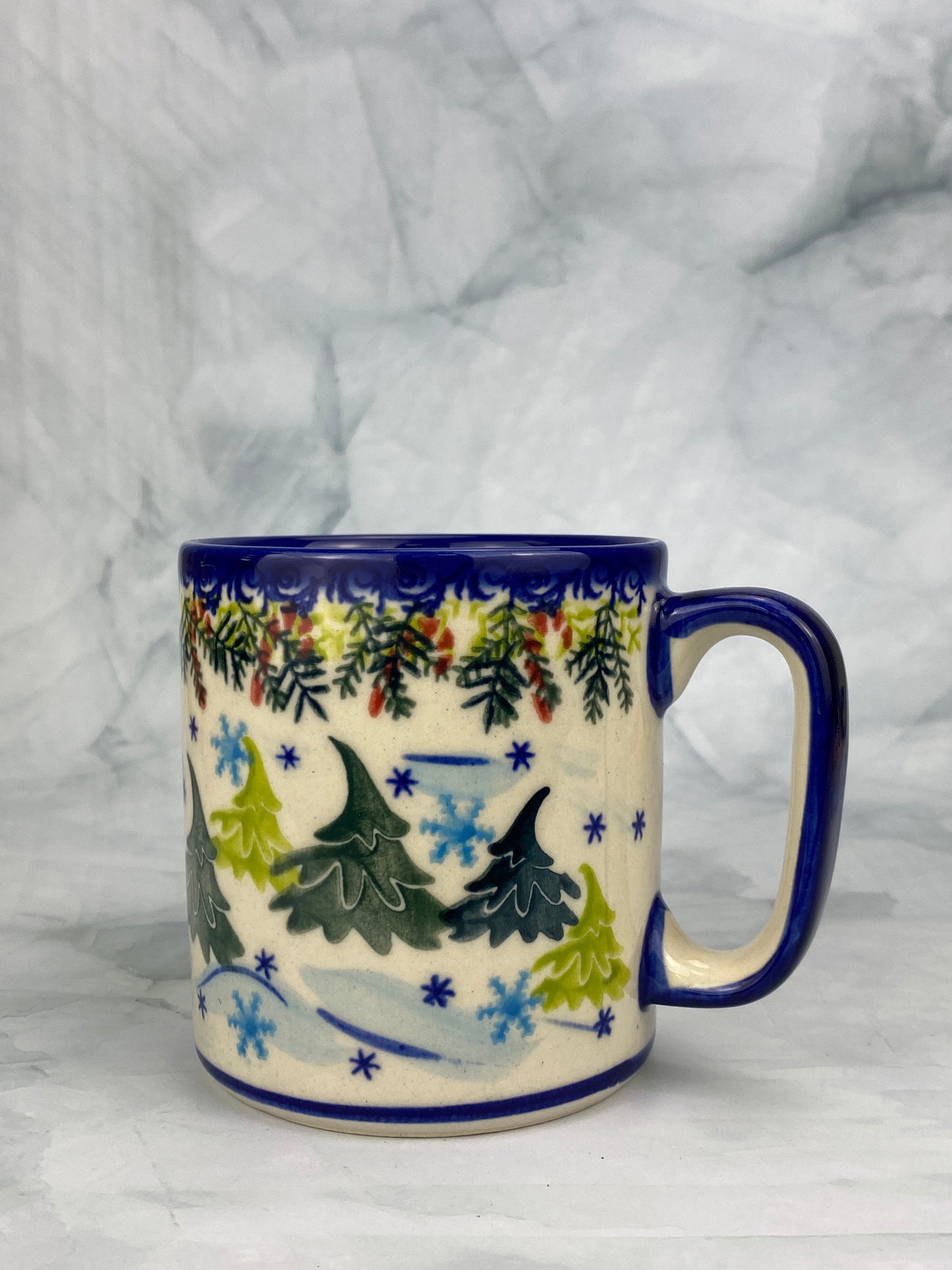 Vena Unikat 12oz Holiday Mug - Shape V055 - Snowman and Deer