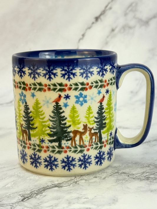 Vena Unikat 12oz Holiday Mug - Shape V055 - Winter Forest
