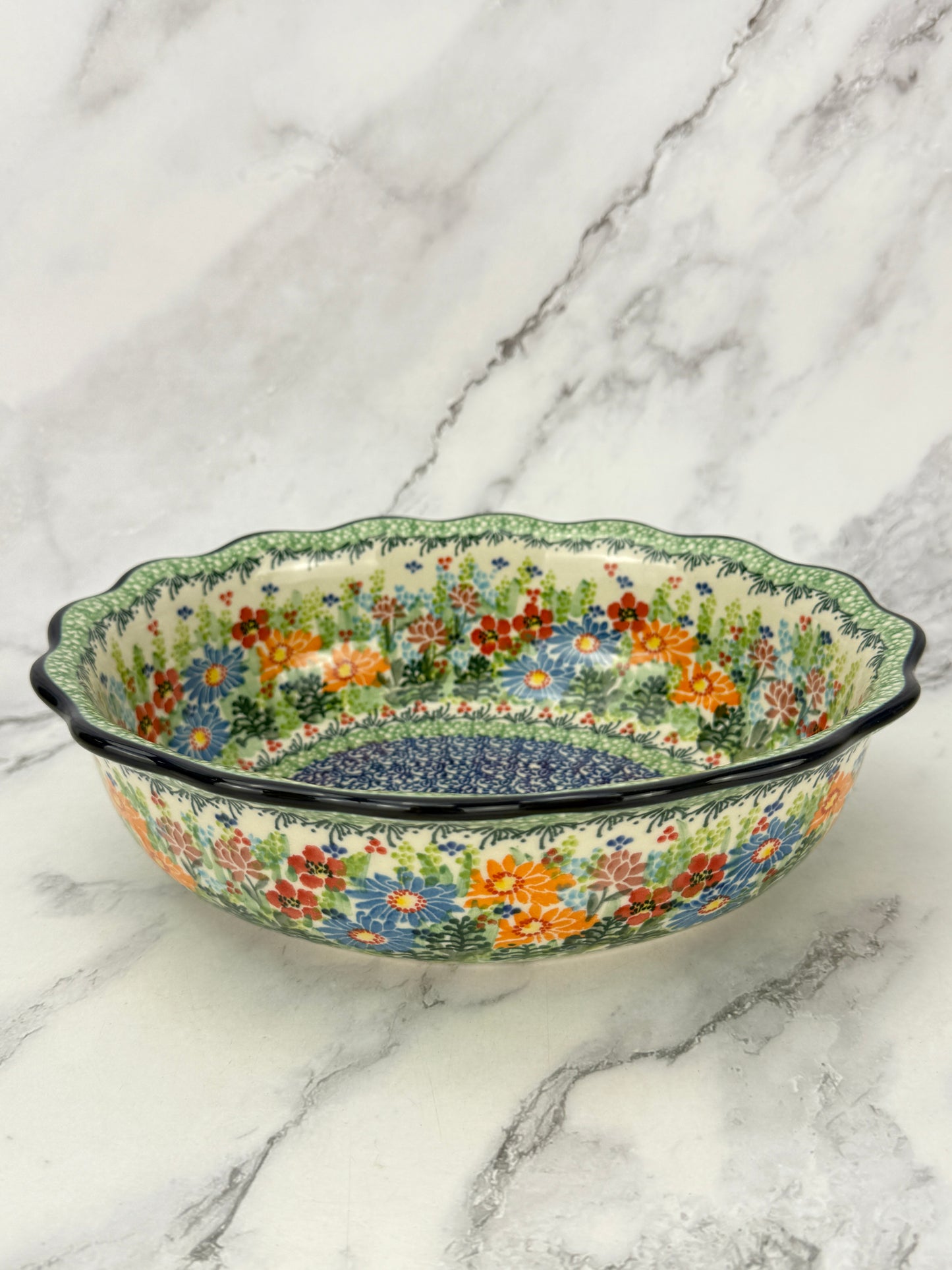 Scalloped Unikat Oval Bowl - Shape D78 - Pattern U5237