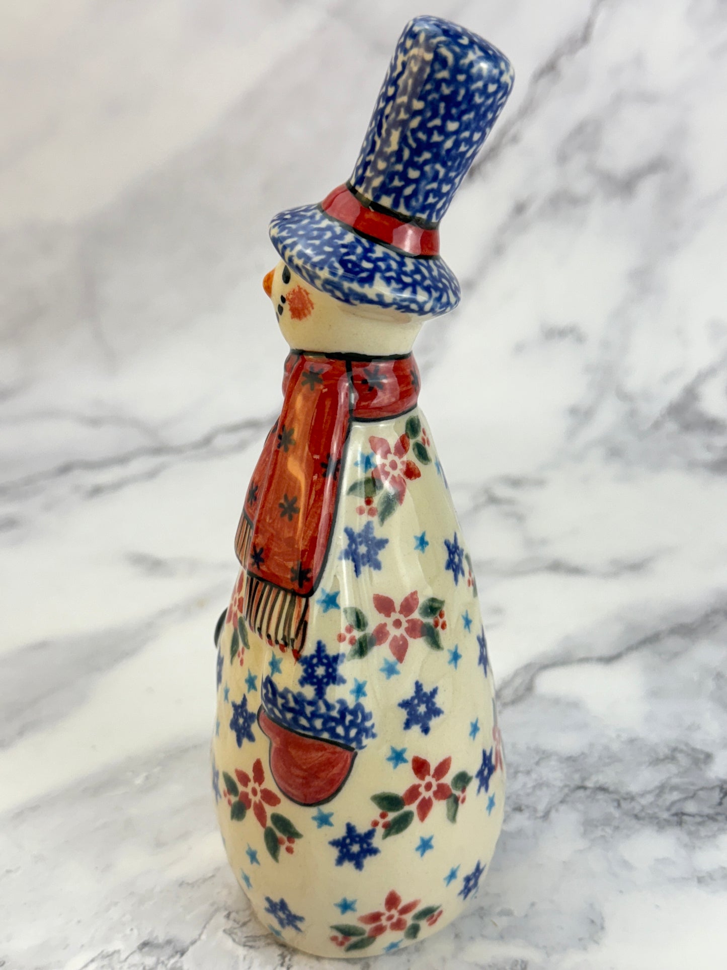 Vena Snowman Figurine With Tree - Shape V665 - Holly