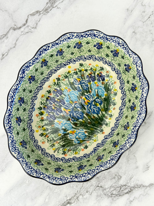 Scalloped Unikat Oval Bowl - Shape D78 - Pattern U2712