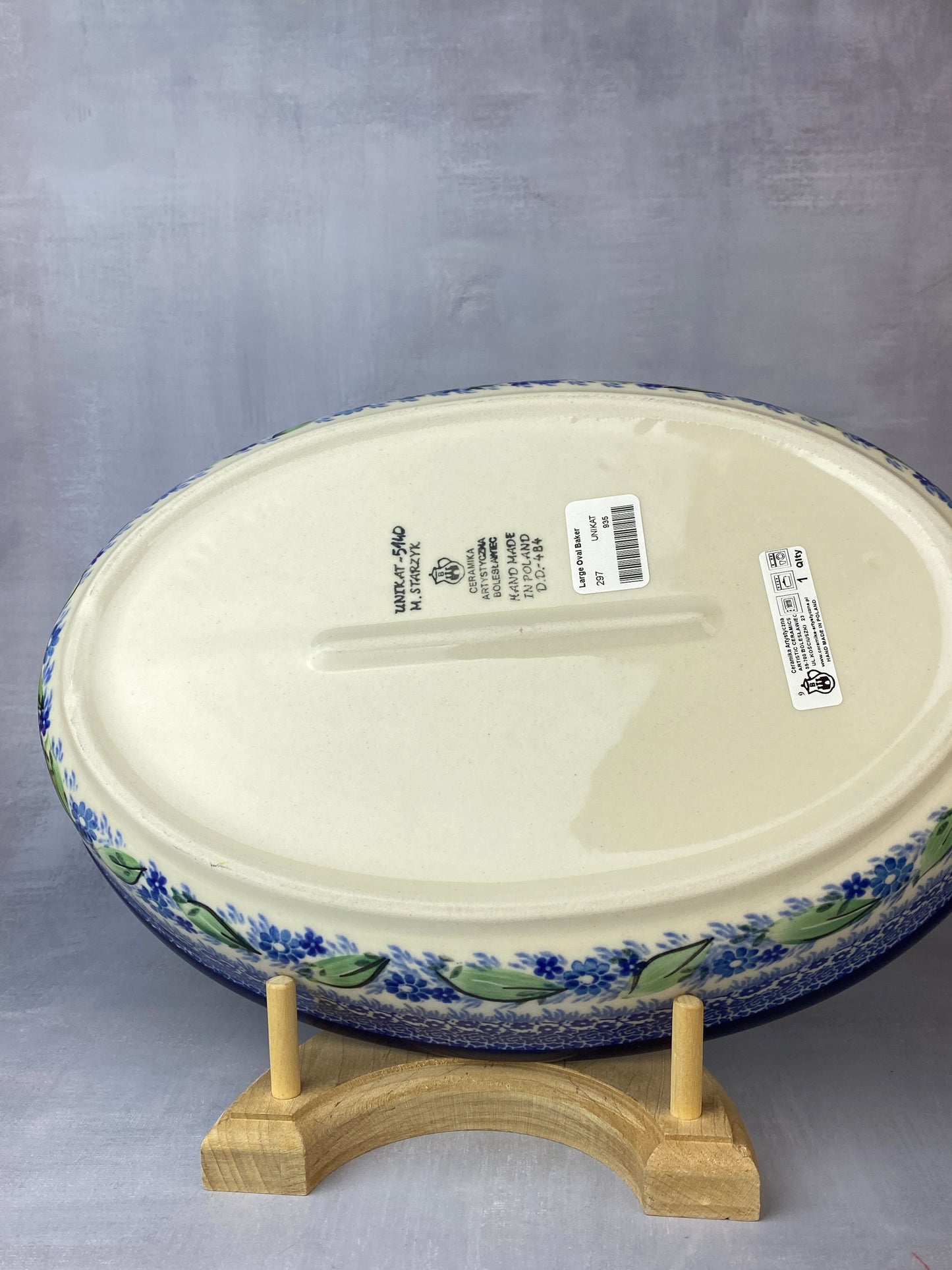 Large Unikat Oval Baker - Shape 297 - Pattern U5140