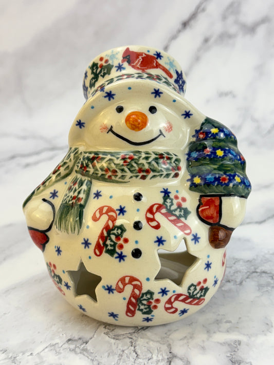 Vena Small Snowman - Shape V655 - Candy Canes and Holly