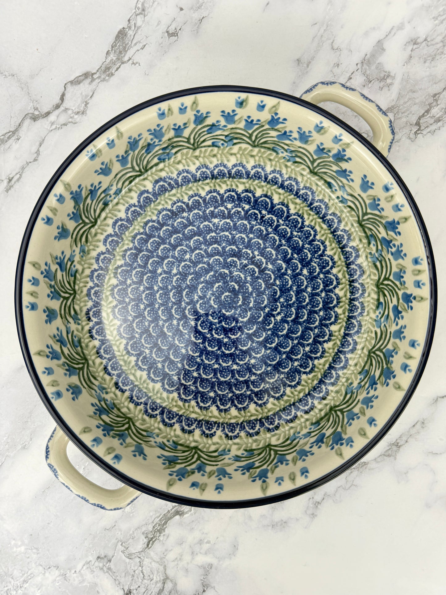 10" Round Baker With Handles - Shape 420 - Pattern 1432
