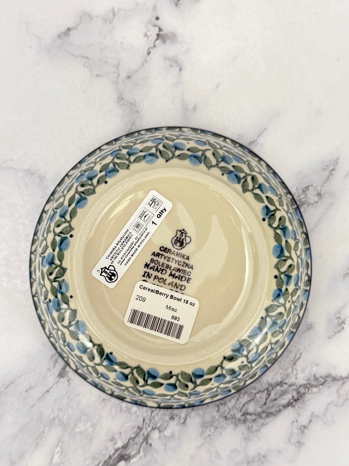 Cereal / Berry Bowl - Shape 209 - Pattern 1658