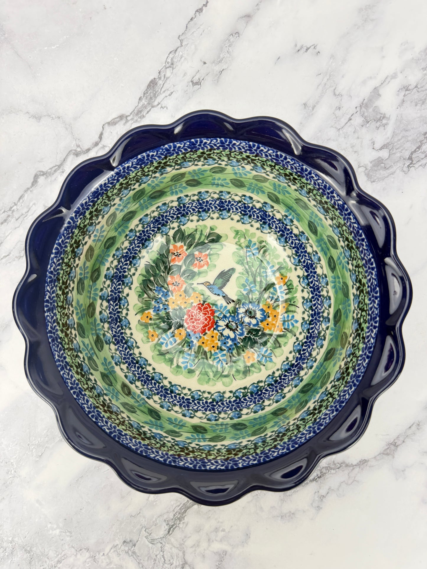 Large Unikat Ruffled Bowl - Shape 628 - Pattern U3271